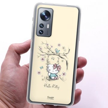 DeinDesign Handyhülle Hello Kitty Fanartikel Offizielles Lizenzprodukt Hello Kitty Natur, Xiaomi 12 5G Silikon Hülle Bumper Case Handy Schutzhülle