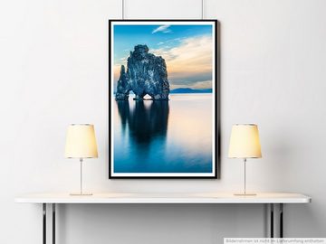 Sinus Art Poster 90x60cm Poster Markanter Felsen Hvitserkur Island