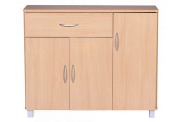 tinkaro Sideboard ERMIRA Holz Flurschrank Braun