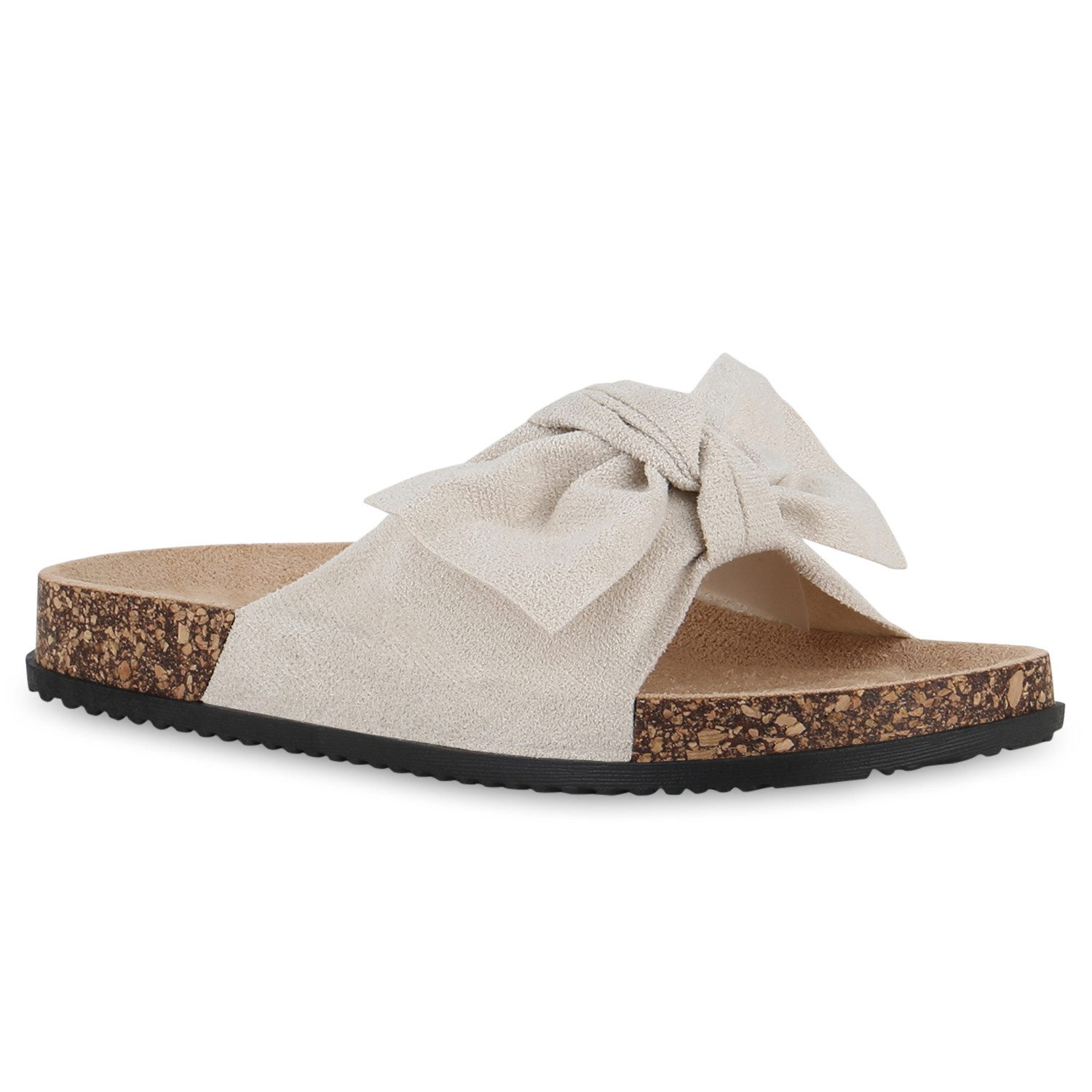 VAN HILL 841308 Pantolette Damen Pantoletten Sandalen Bequeme Schleifen Kor günstig online kaufen