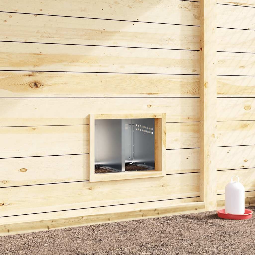 vidaXL Hühnerstall 53 x 50 x 46 cm Hühner-Nistkasten 2 Fächer Wandmontage Verzinkter Stah