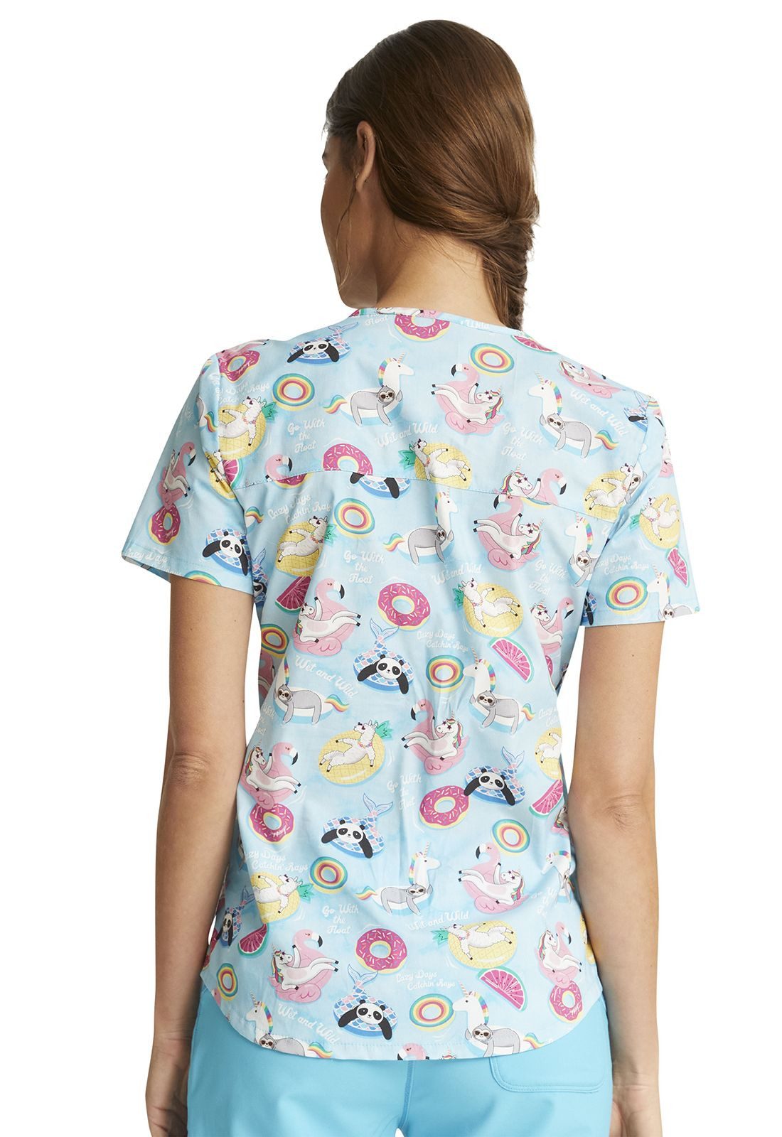 Cherokee Funktionsbluse Bunt bedruckter Damen Kasack "go with the float" Kasack mit Motiv