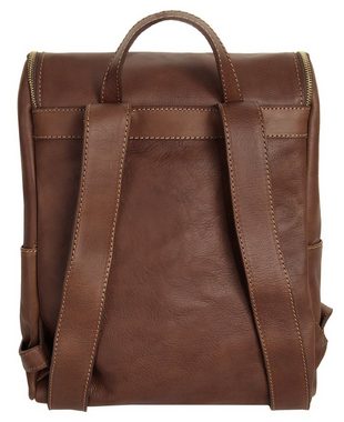 Piké Laptoprucksack, echt Leder, Made in Italy