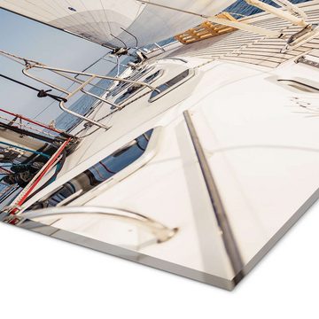 Posterlounge Acrylglasbild Editors Choice, Segelschiff mit weißen Segeln, Wohnzimmer Modern Fotografie