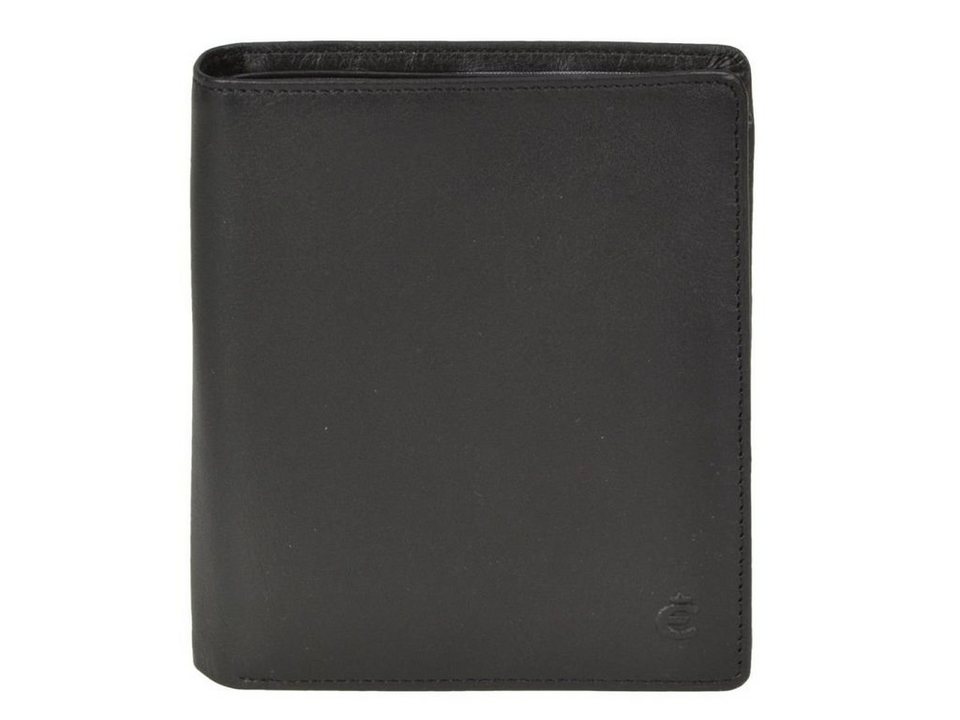 Logo Esquire Herrenbörse Leder schwarz Portemonnaie 16 Kartenfächer