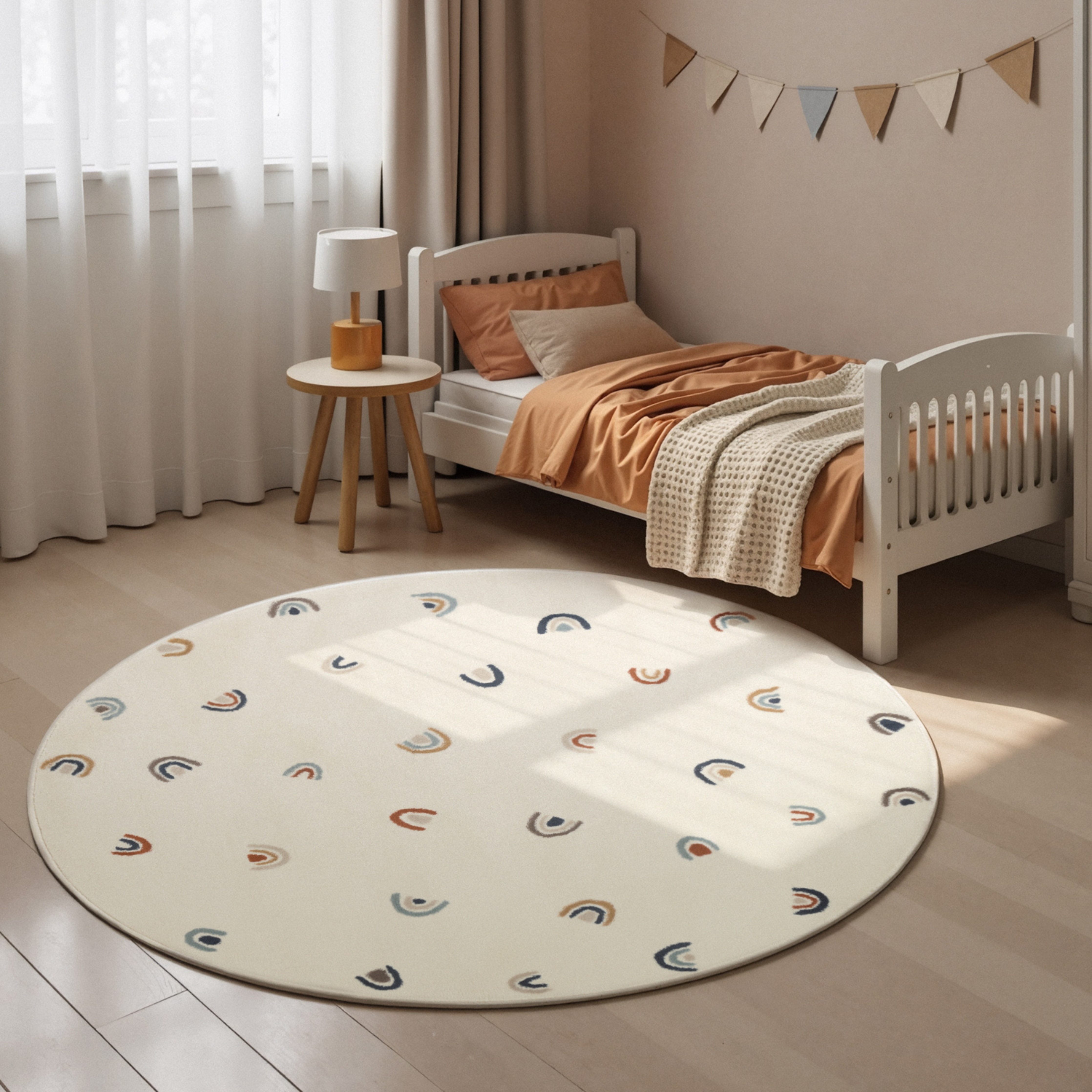 HANSE Home Kinderteppich Ravi, rund, Höhe: 10 mm, Pflegeleicht, Weich, Kinderzimmer, Spielteppich, Spielunterlage