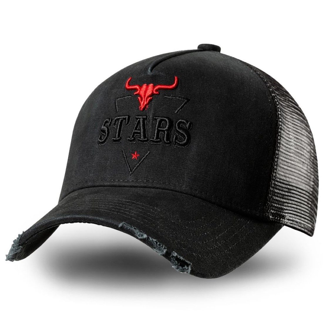 Stars & Stripes Baseball Cap Longhorn Stars Western Basecap im Used Look, bestickt