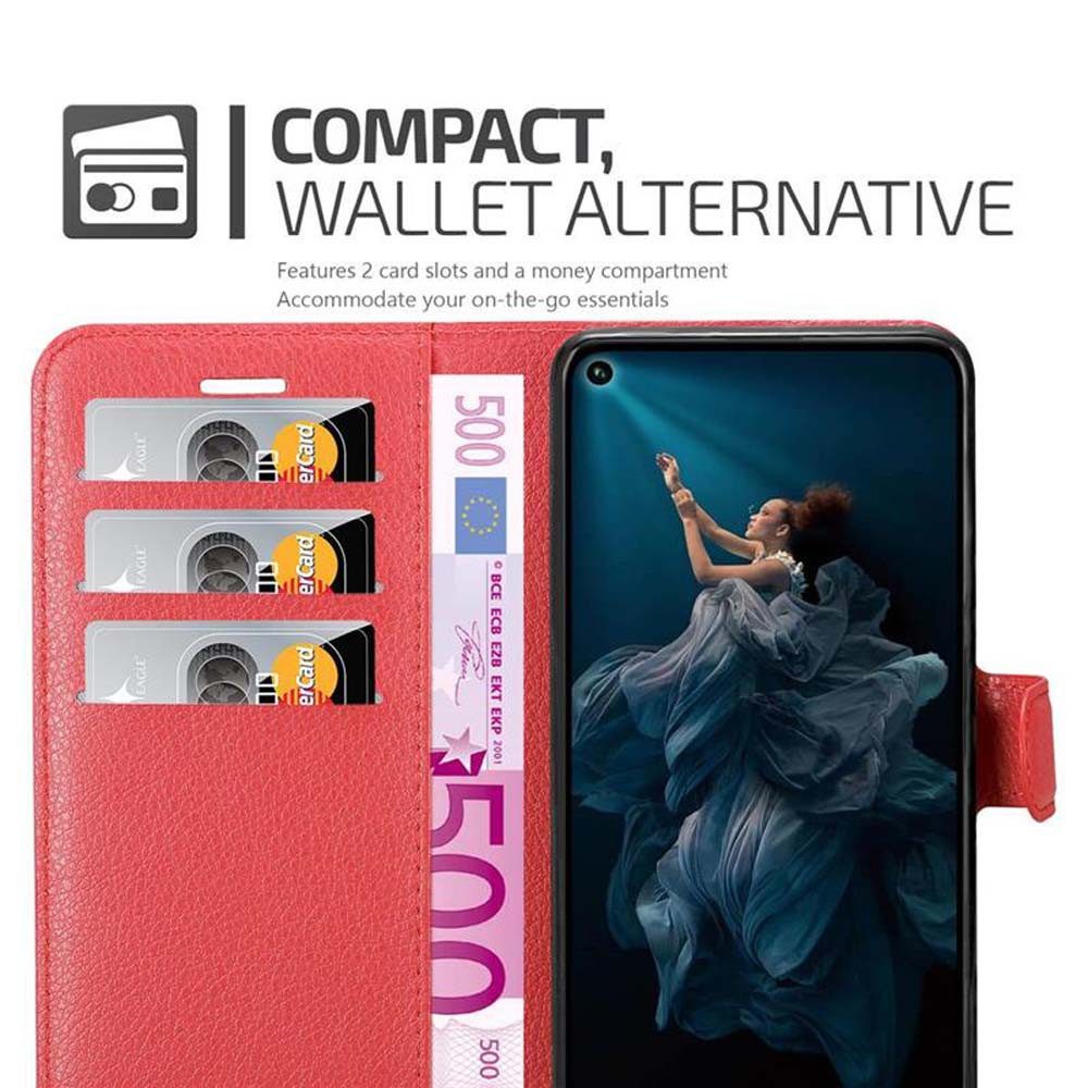 Cadorabo Handyhülle für Honor 20 PRO Hülle Honor 20 PRO, Hülle Schutzhülle mit Standfunktion, Kartenfach und Magnetverschluss