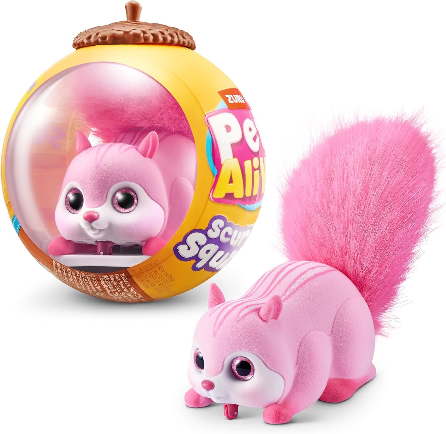 ZURU Spielfigur ZURU 9565B - Pets Alive Eichhörnchen Scurry'n Squirrel, Pink