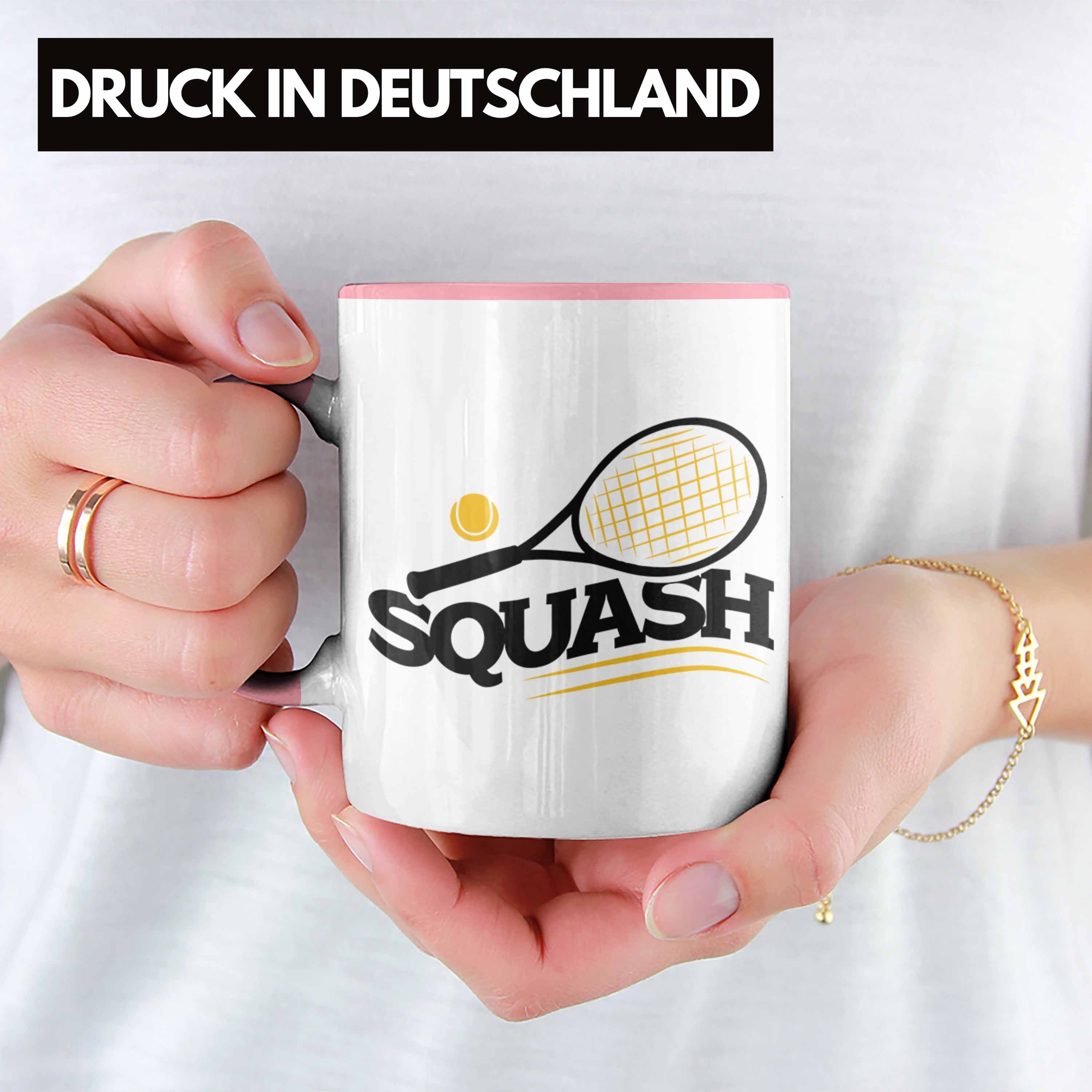 Rosa Trendation Lustige Tasse für Squash-Spieler Geschenk Squash-Tasse