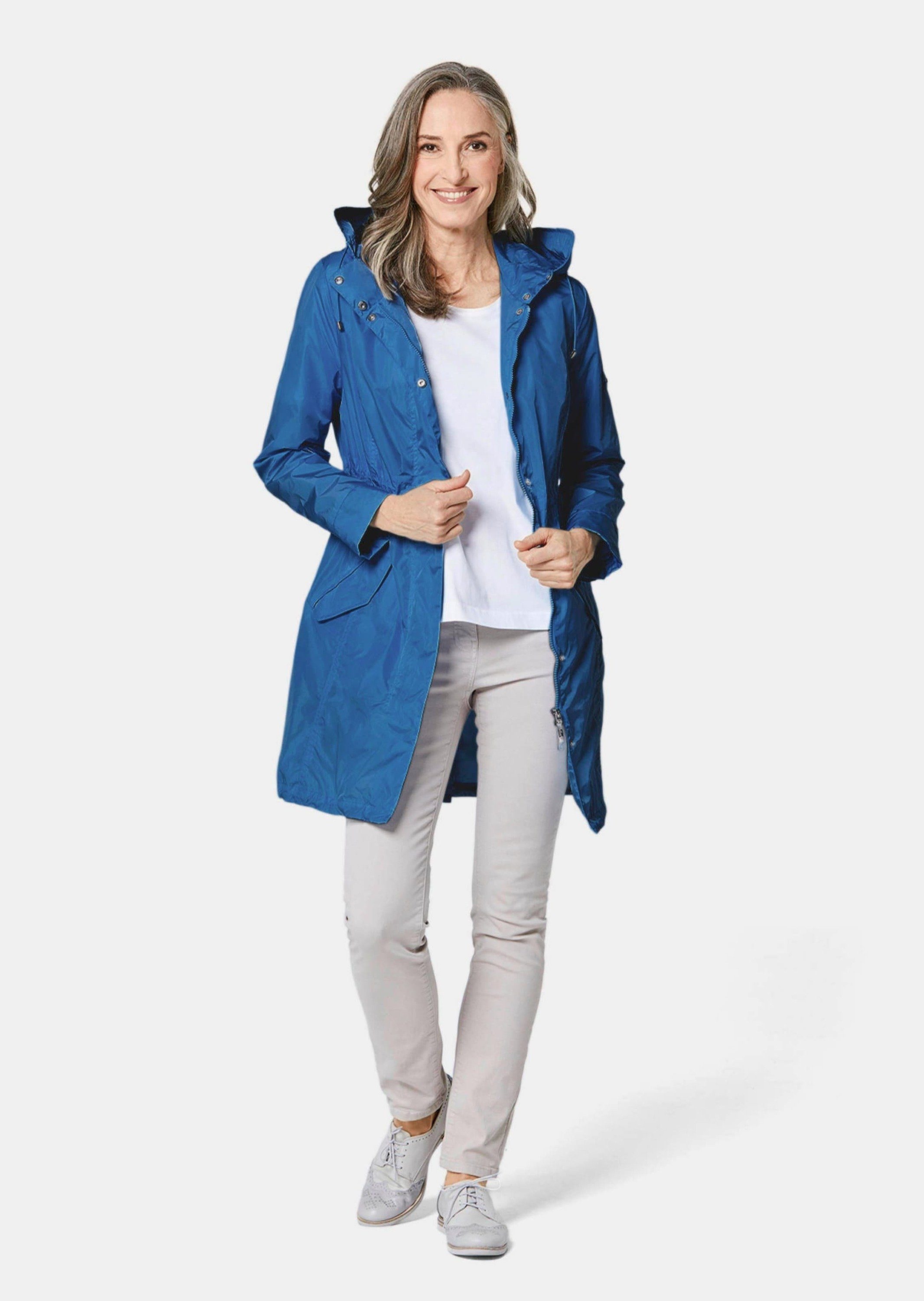 GOLDNER Regen funktionalem Parka leichter Outdoorjacke Trendiger aus Material royalblau