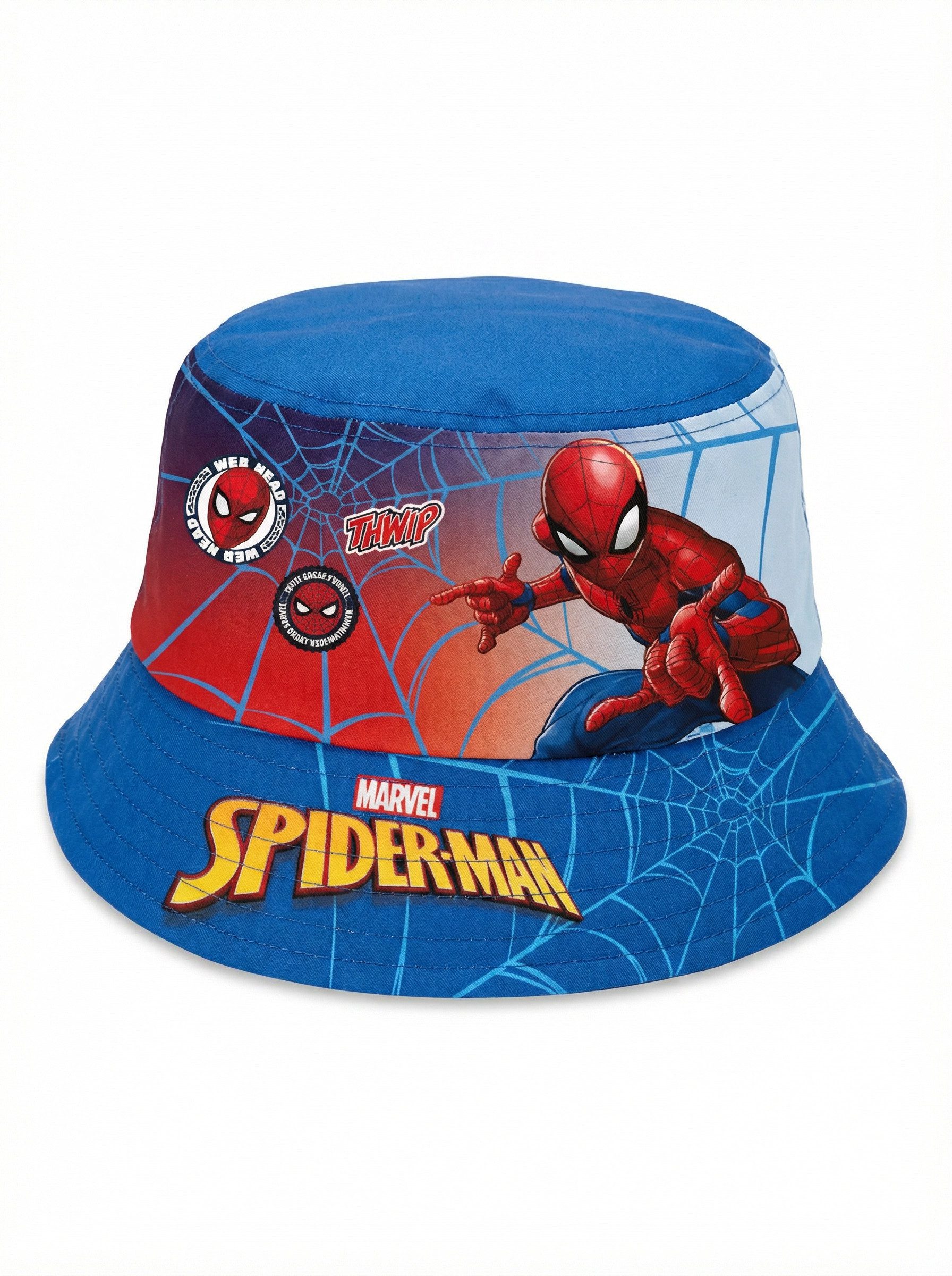 MARVEL Fischerhut Marvel Spiderman Jungen Kinder Fischermütze Fischerhut Sommerhut Gr. 52 bis 54
