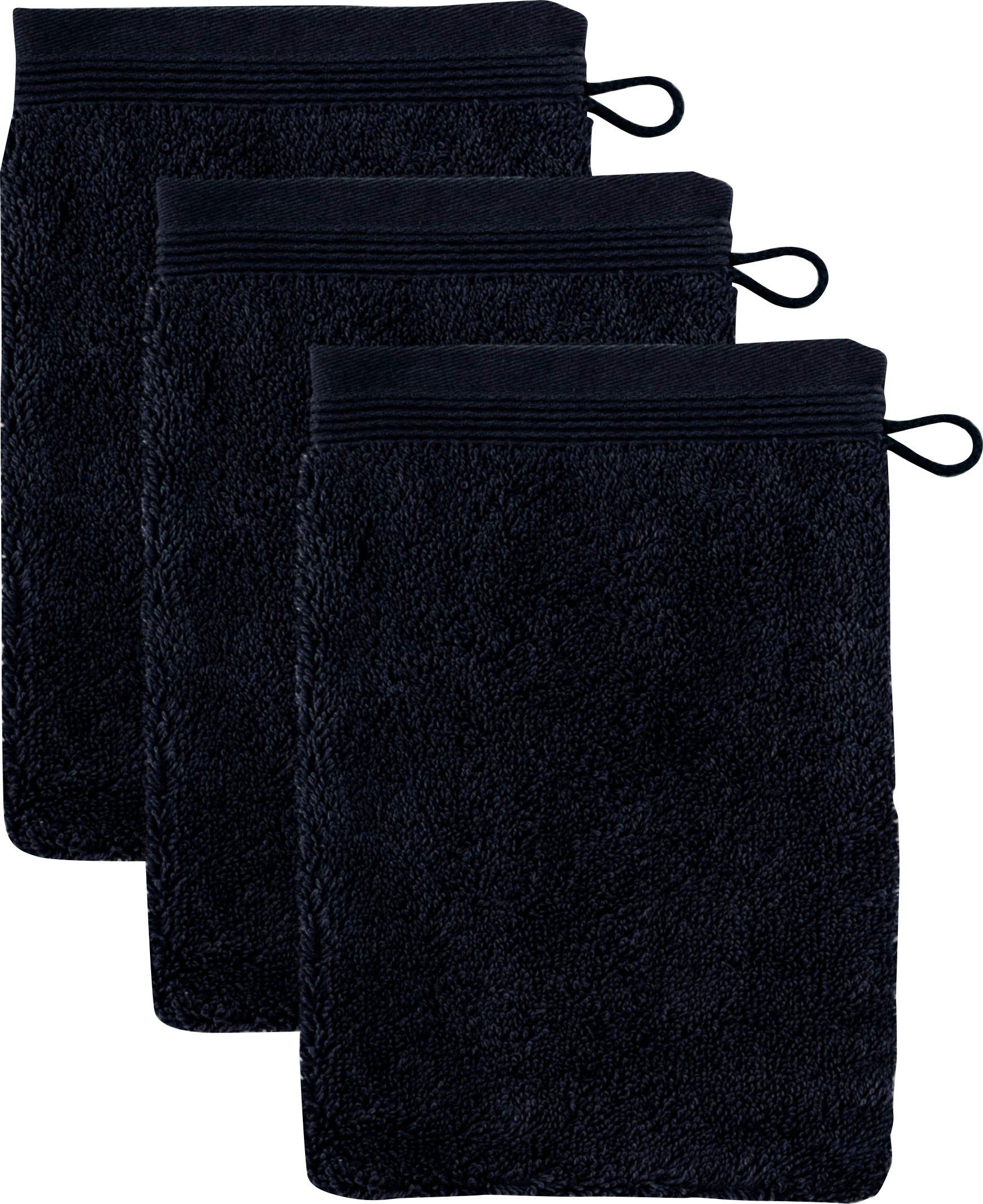 Möve Waschhandschuh Superwuschel, (Set, 3-St), Waschhandschuh Set mit Bordü günstig online kaufen