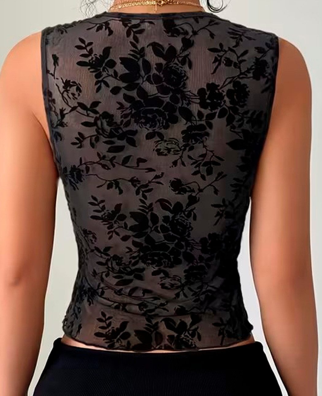 Conray Mesh-Top Conray Top mit Spitze & beflockem Mesh / 1220403 günstig online kaufen