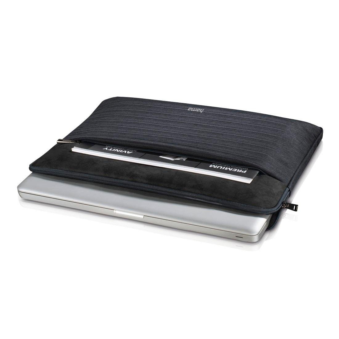 Hama Laptoptasche cm bis Laptop-Sleeve (15,6), dunkelgrau 40 "Tayrona", Notebook-Sleeve