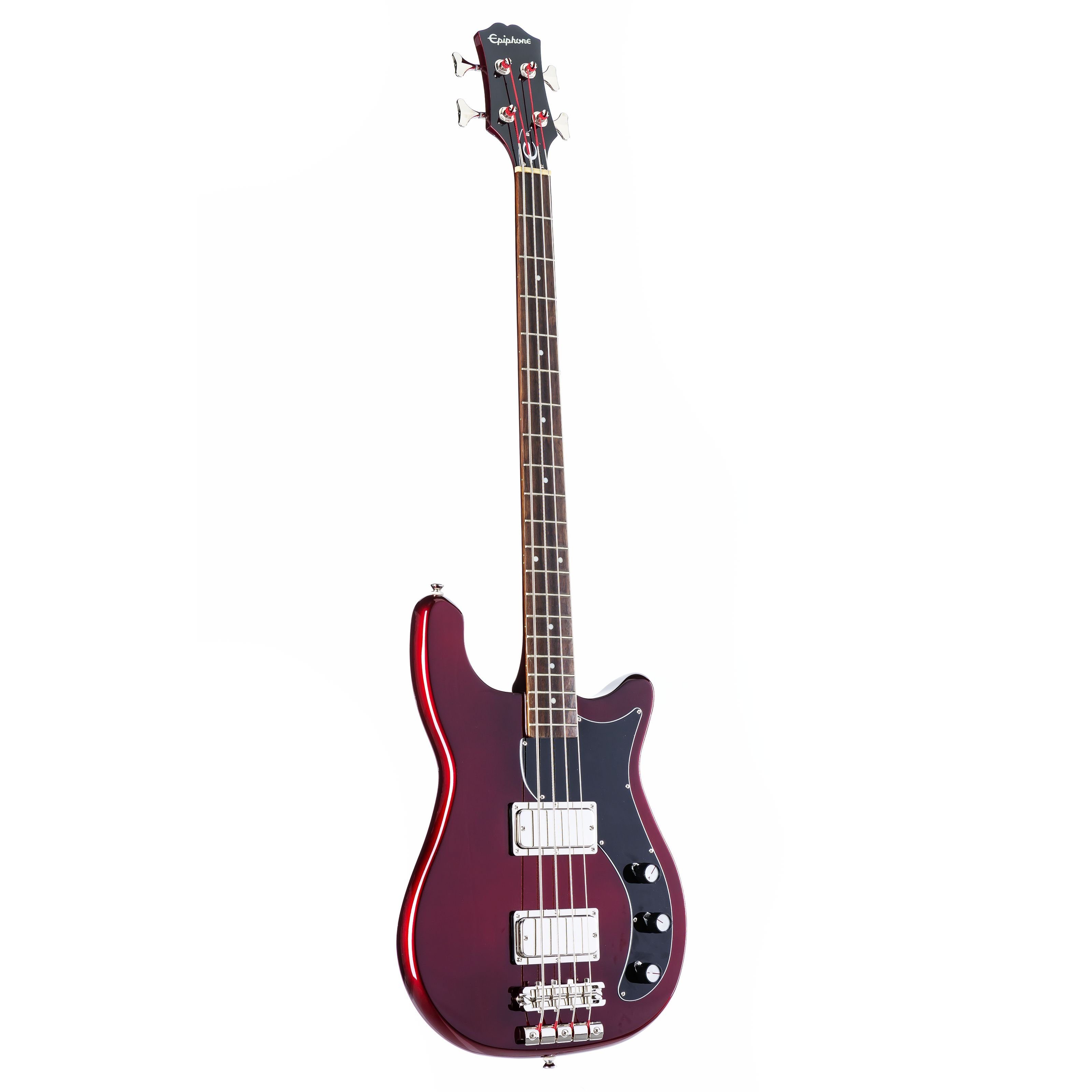 Epiphone E-Bass, E-Bässe, 4-Saiter E-Bässe, Embassy Bass Sparkling Burgundy - E-Bass