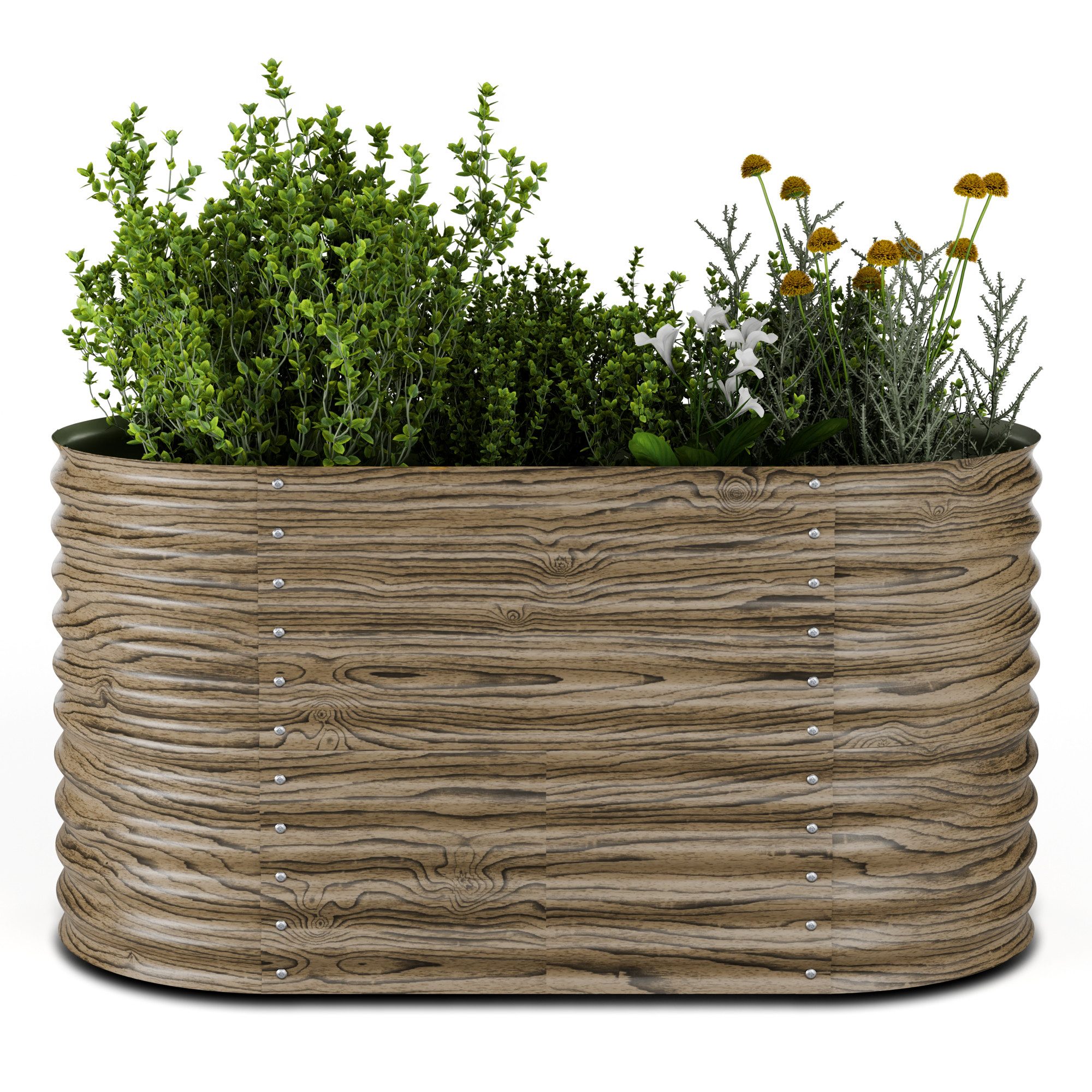 blumfeldt Hochbeet High Grow (Set, Set), Pflanzkübel Outdoor Balkon außen groß Stahl Garten