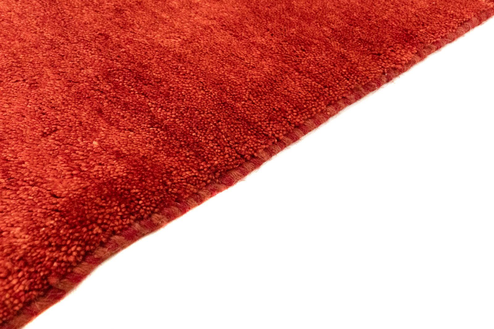 Wollteppich Gabbeh morgenland, Höhe: mm, rot, handgeknüpft 18 handgeknüpft Teppich rechteckig