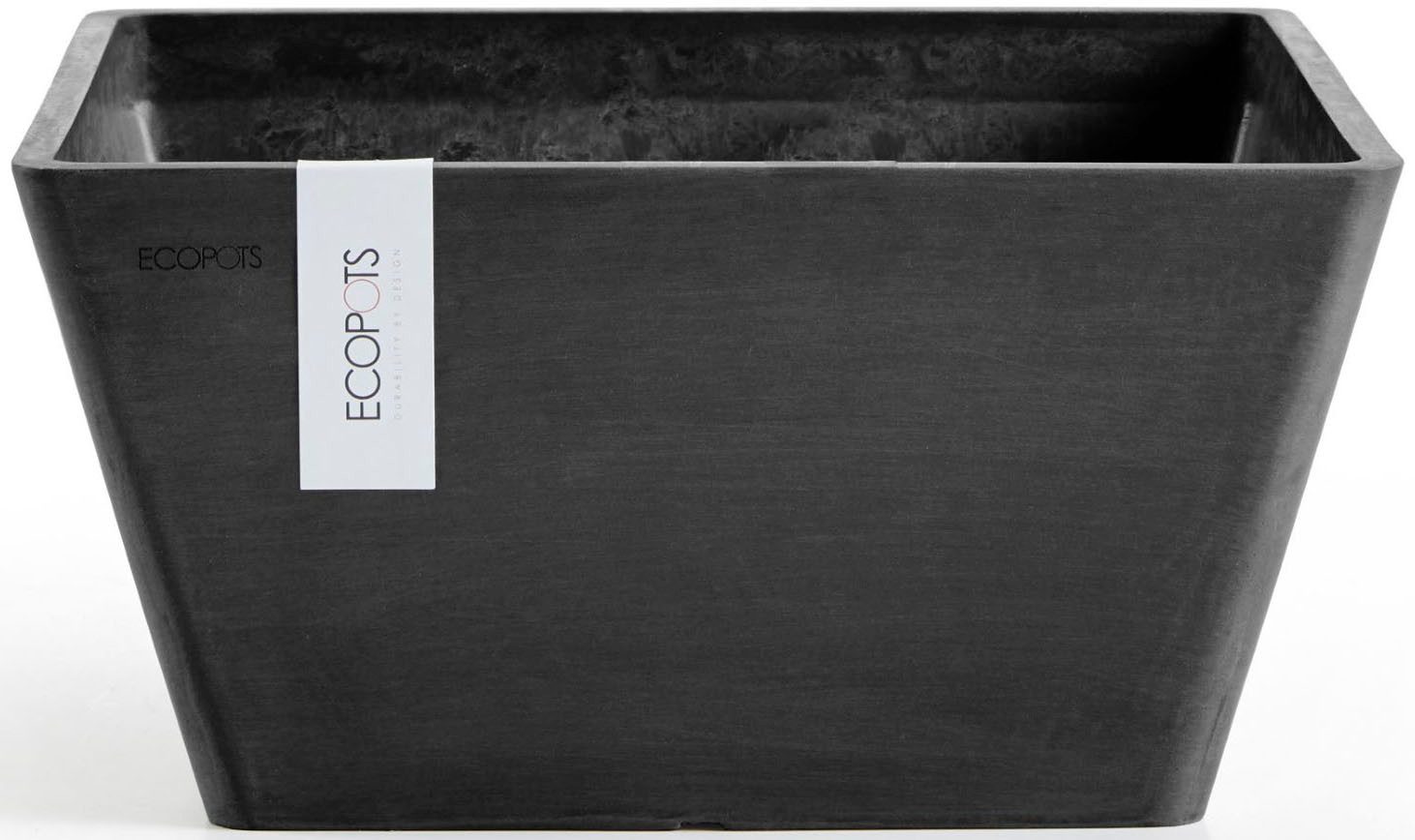 ECOPOTS Blumentopf BERLIN Dark grey, BxTxH: 25x25x12,8 cm günstig online kaufen
