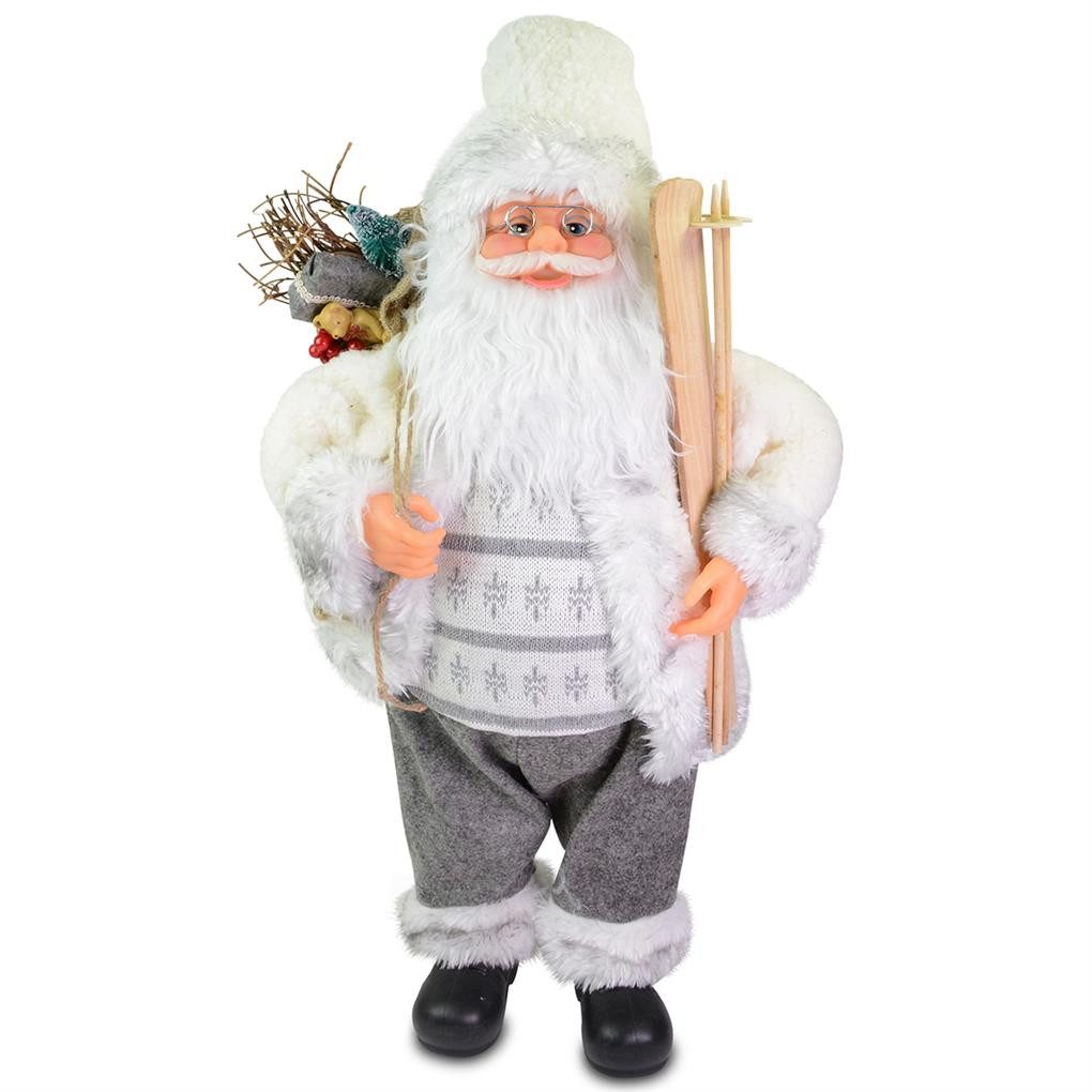 RIFFELMACHER & WEINBERGER Fensterdekoration Dekofigur Santa stehend mit Ski 60cm