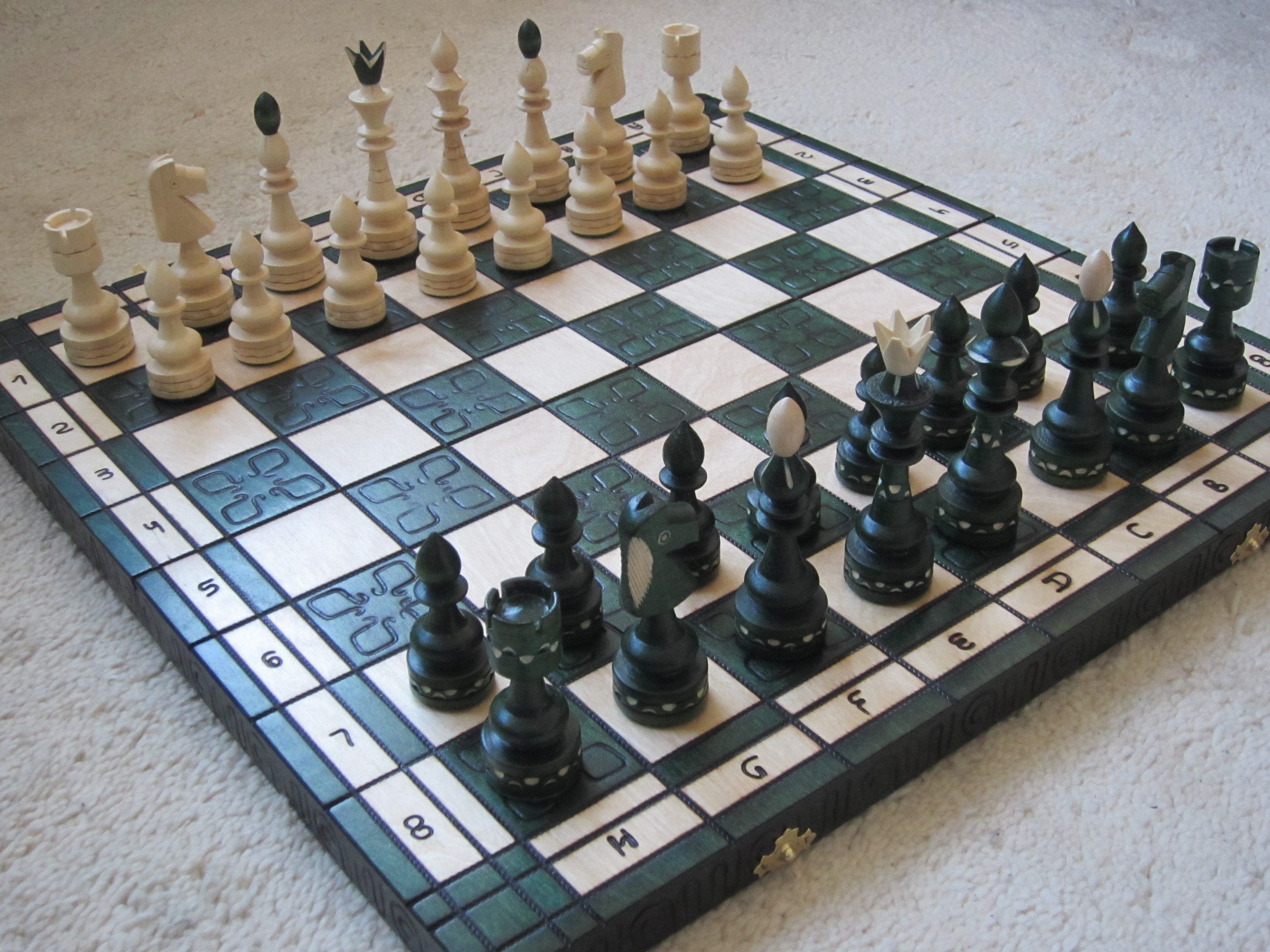 Holzprodukte Spiel Schach Schachspiel Schachbrett 54 x 54 cm Holz Indian indisch