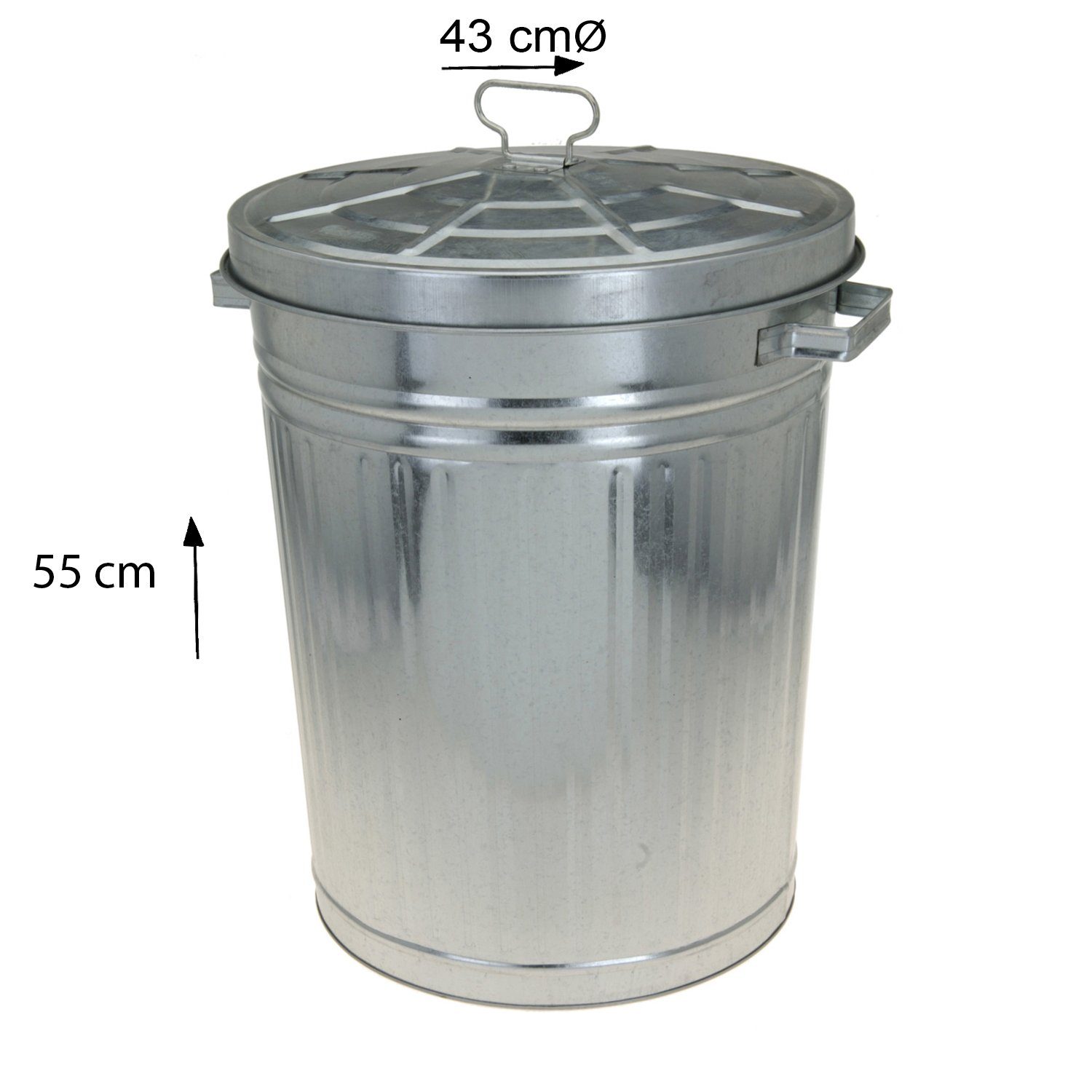 INDA-Exclusiv Aschenbecher 55L Oskartonne Aschetonne mit Deckel Mülltonne Abfalleimer
