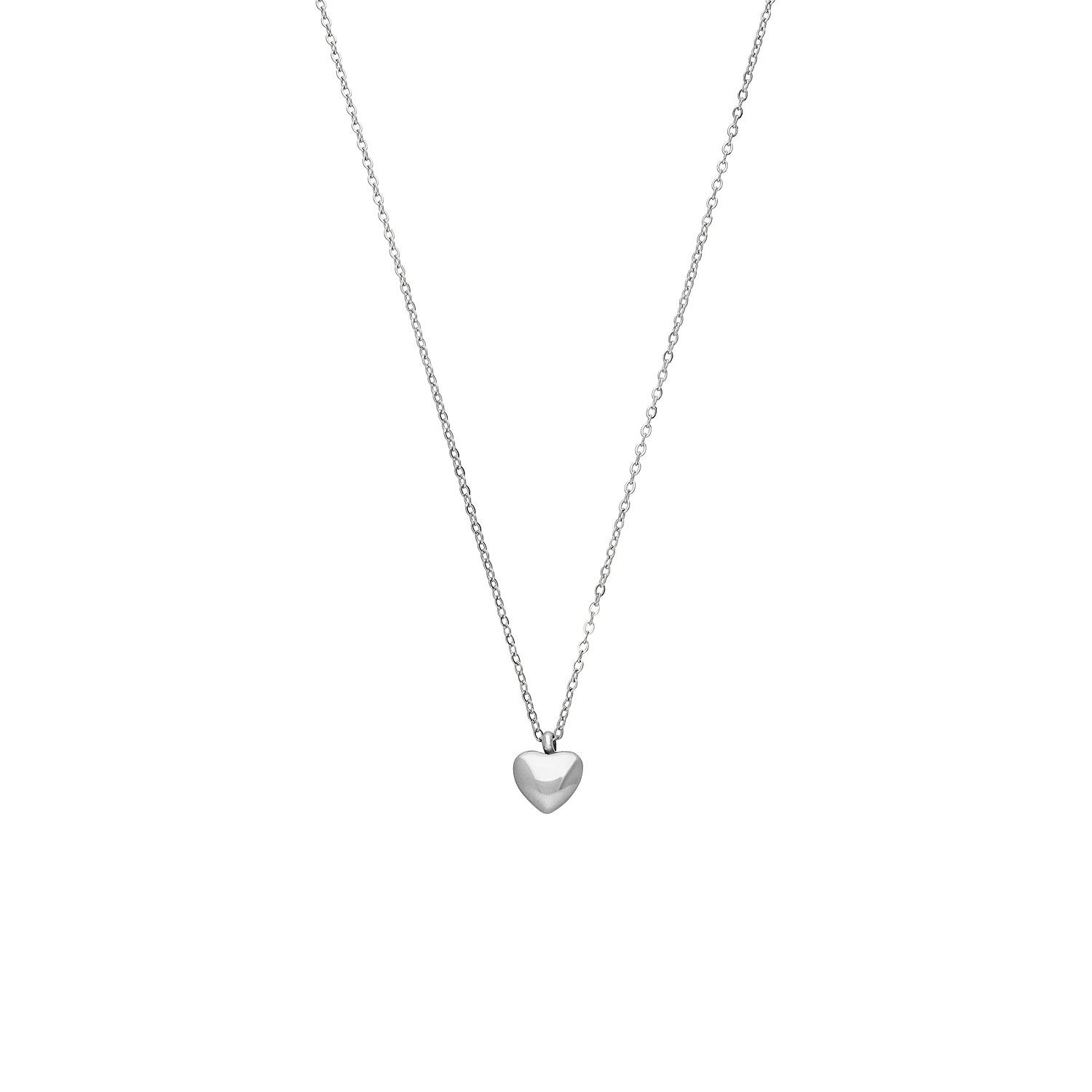 LUCARDI Kette mit Anhänger Halskette - Stahl - Silber - Damen