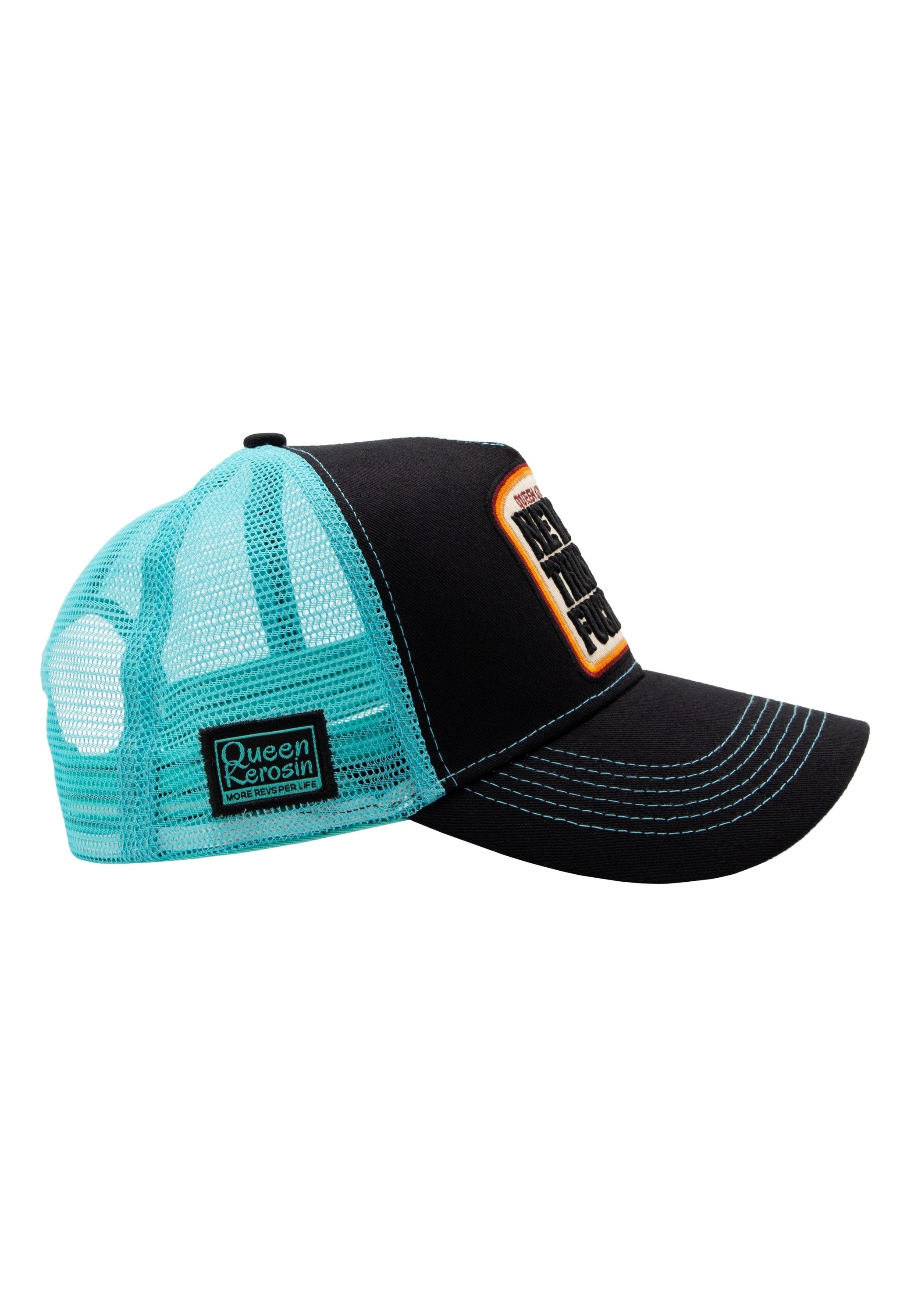 QueenKerosin Trucker Cap Never Trust A Fucker (1-St) mit 3D-Stickerei