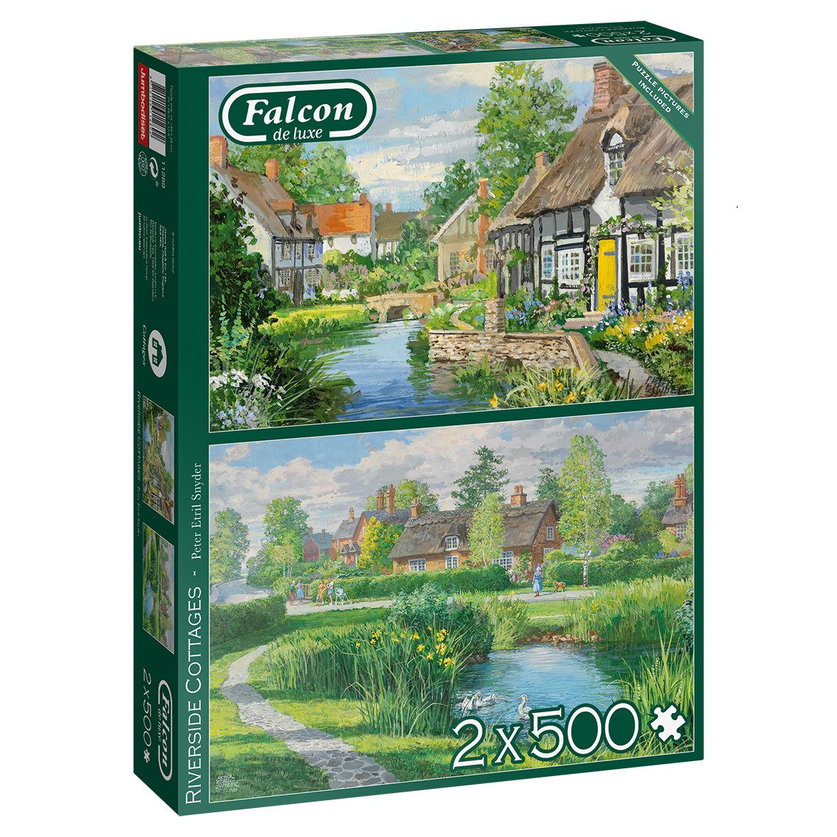 Jumbo Spiele Puzzle Falcon 11289 Riverside Cottages 2x500 Teile Puzzle, 500 günstig online kaufen
