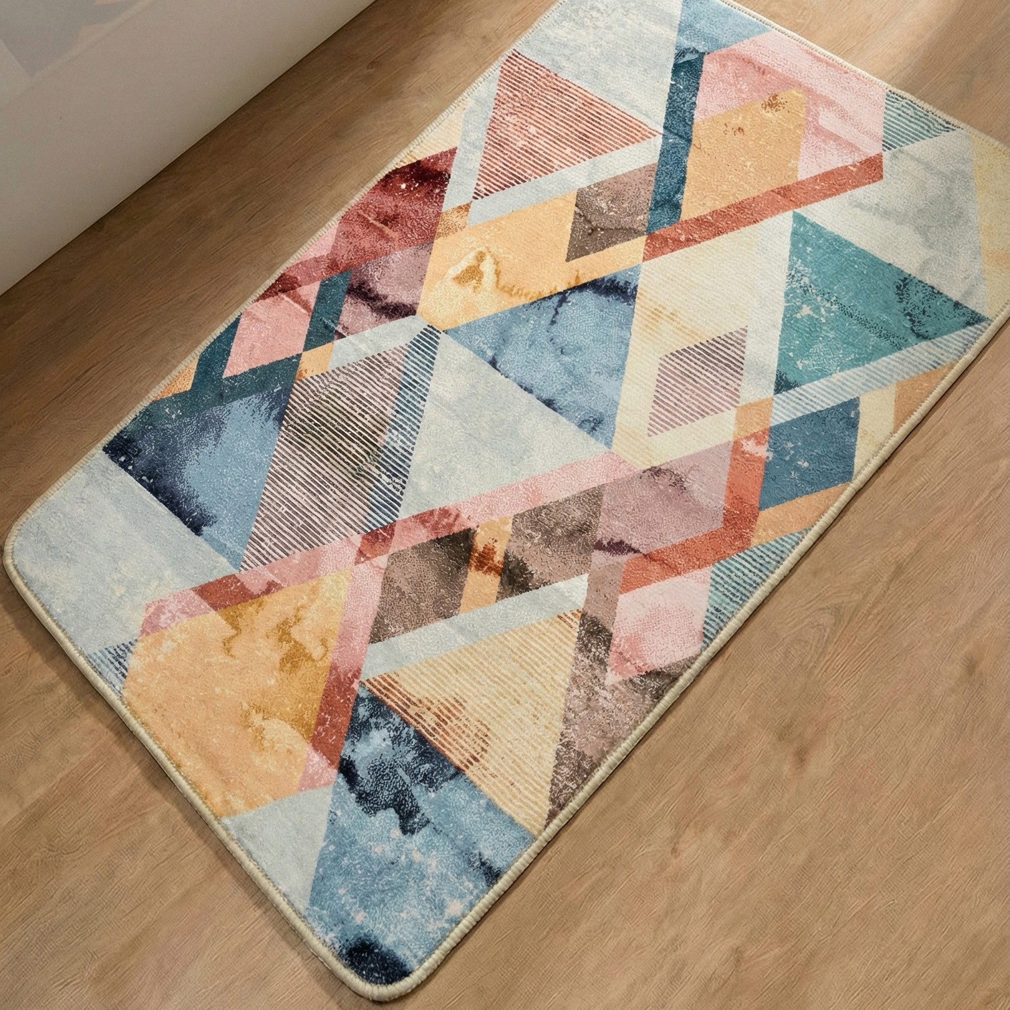 Gino Falcone Badematte Aquata GF-166, Badvorleger, Badezimmer Teppich, Höhe 7 mm, rutschhemmend beschichtet, fußbodenheizungsgeeignet, Kunstfaser, rechteckig, Badteppich, bedruckt, modernes Design, rechteckig