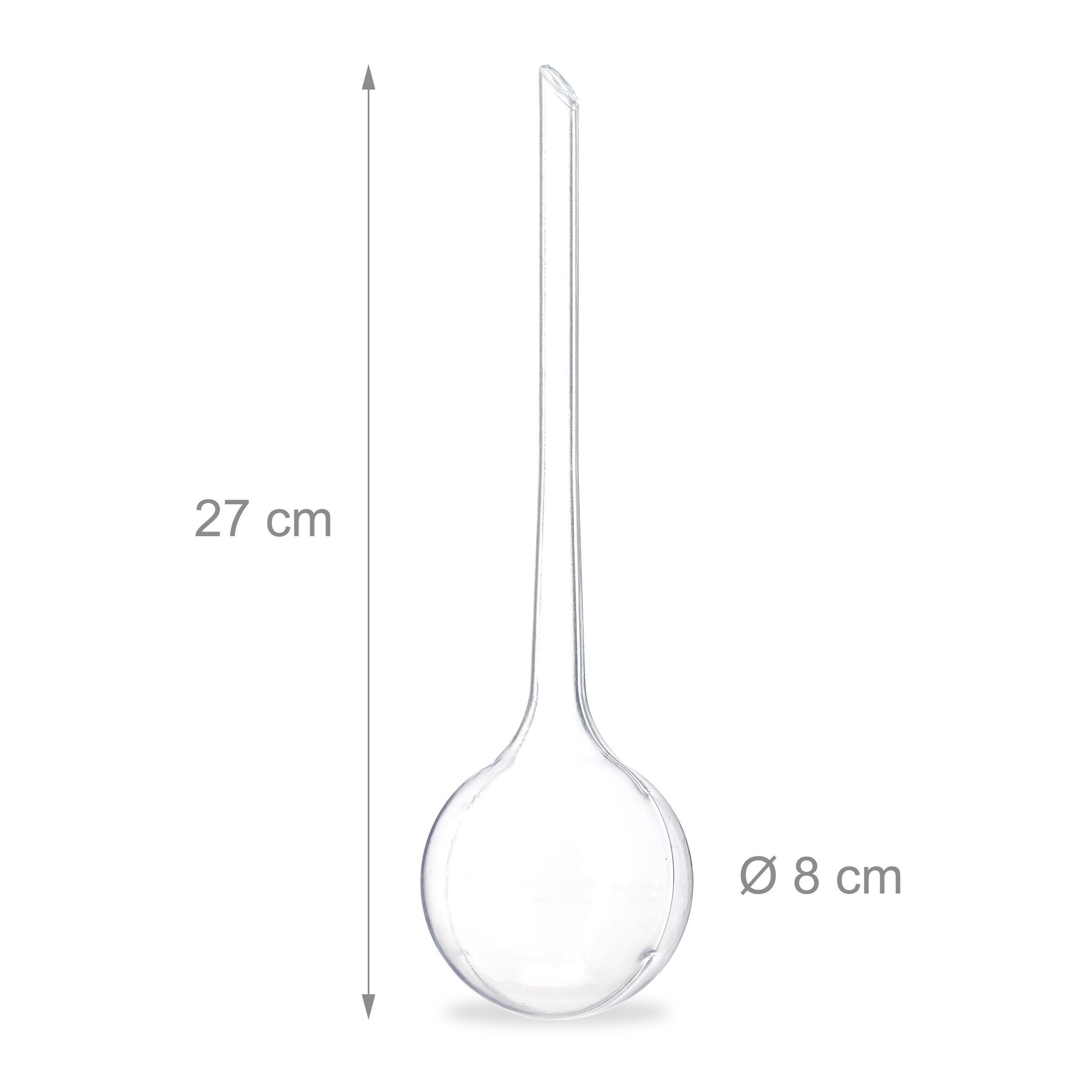 relaxdays Dripper 12 x Watering Globes Transparent