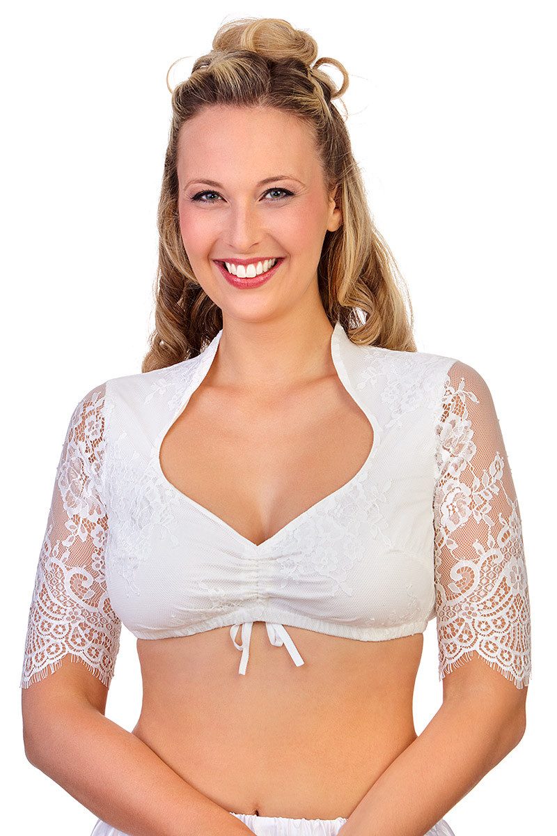 Dirndlbluse Dirndlbluse - LEONA-ELENA - offweiß, weiß