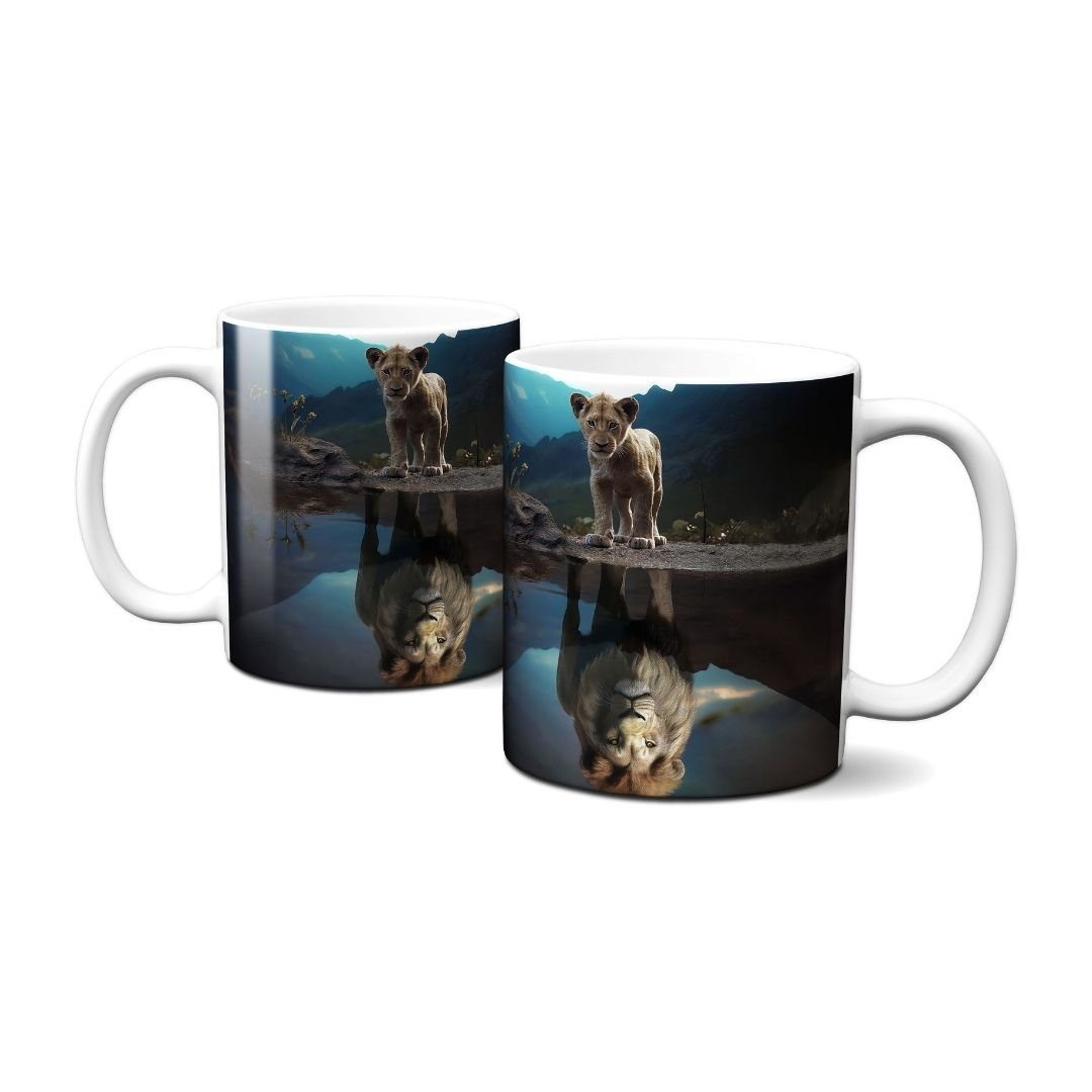 Hustling Hustling 330 Geschenk, Tiermotiv - ml mit Sharks® Sharks Tasse Tasse - Reflektierter Löwe