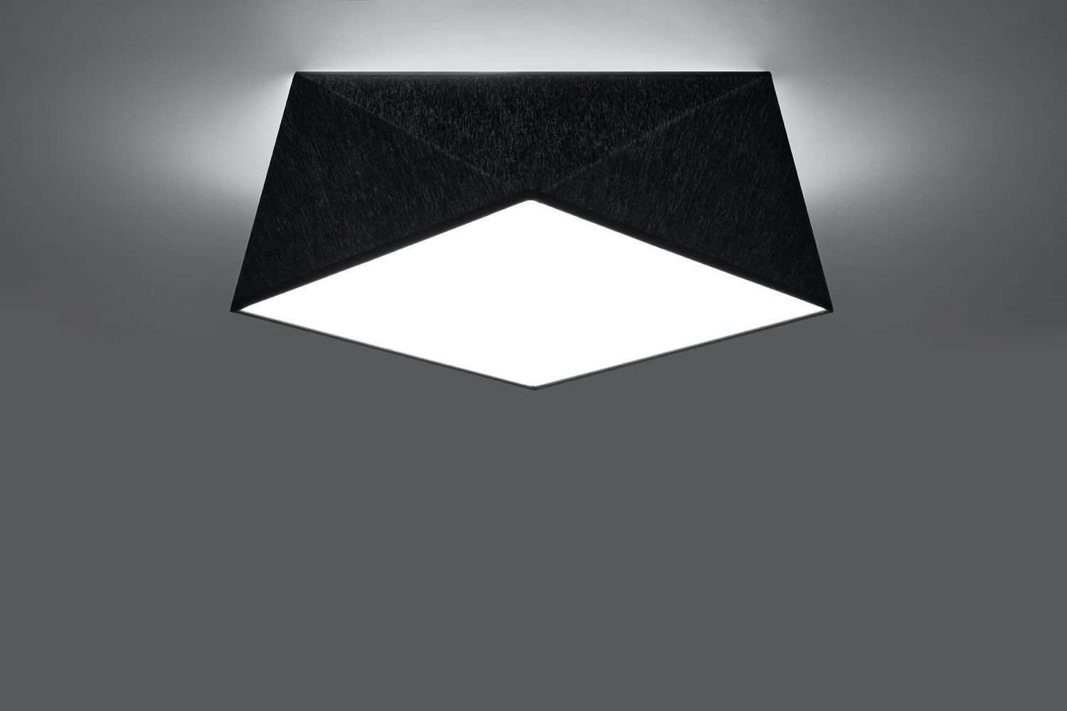 Leuchtmittel, Wohnzimmer Schwarz Deckenleuchte B:40cm Deckenlampe Schlafzimmer LYNNDIE, dekorativ ohne Licht-Erlebnisse