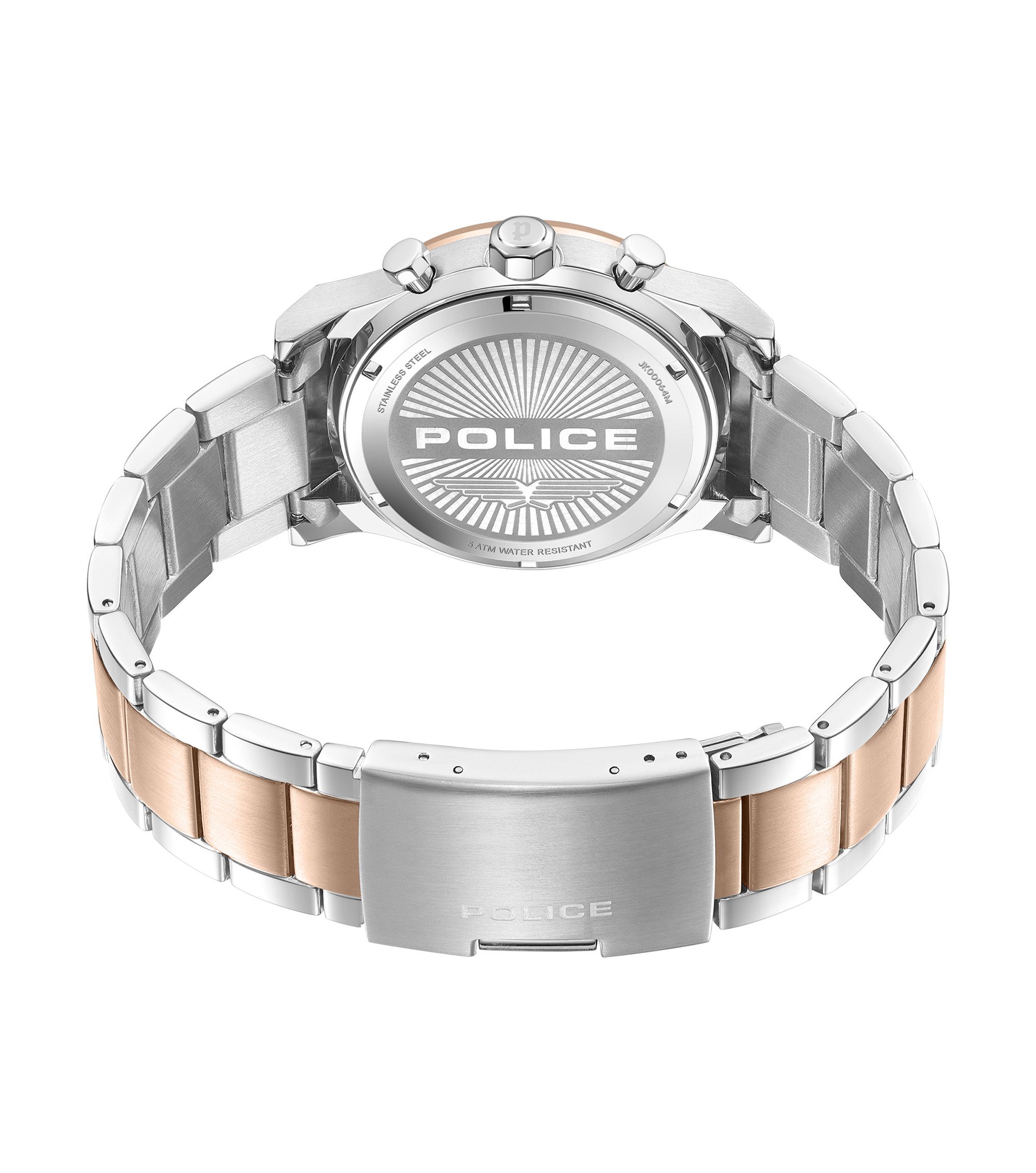 Police Quarzuhr Knotty PEWJK0006441M-SET, (Set, 2-tlg., mit Armband), Armbanduhr, Herrenuhr, Edelstahlarmband, Ideal auch als Geschenk