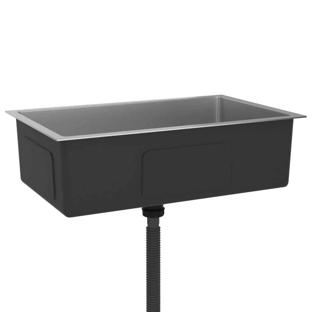 vidaXL Küchenspüle 70 x 44 x 20 cm Spüle Spülbecken Einbauspüle Küchenspüle Edelstahl Spü, 70/44 cm