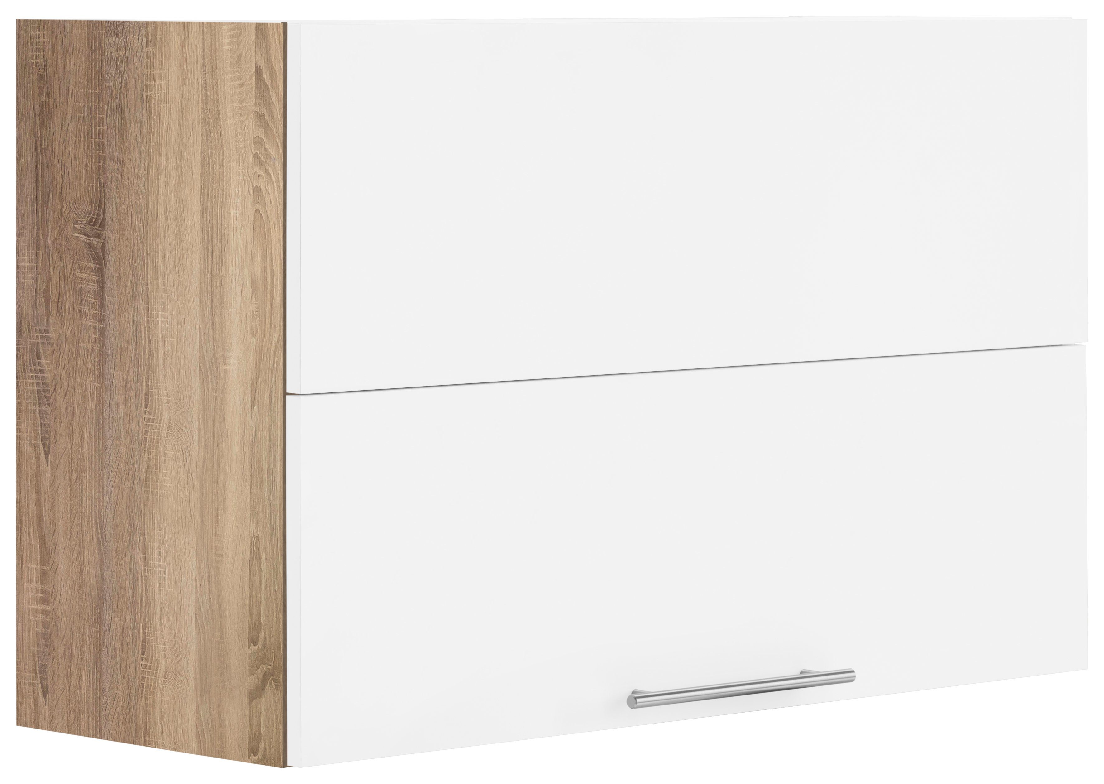 wiho Küchen Faltlifthängeschrank Cali Breite 90 cm Front: Weiß matt, Korpus: Sonoma eichefarben | Eichefarben