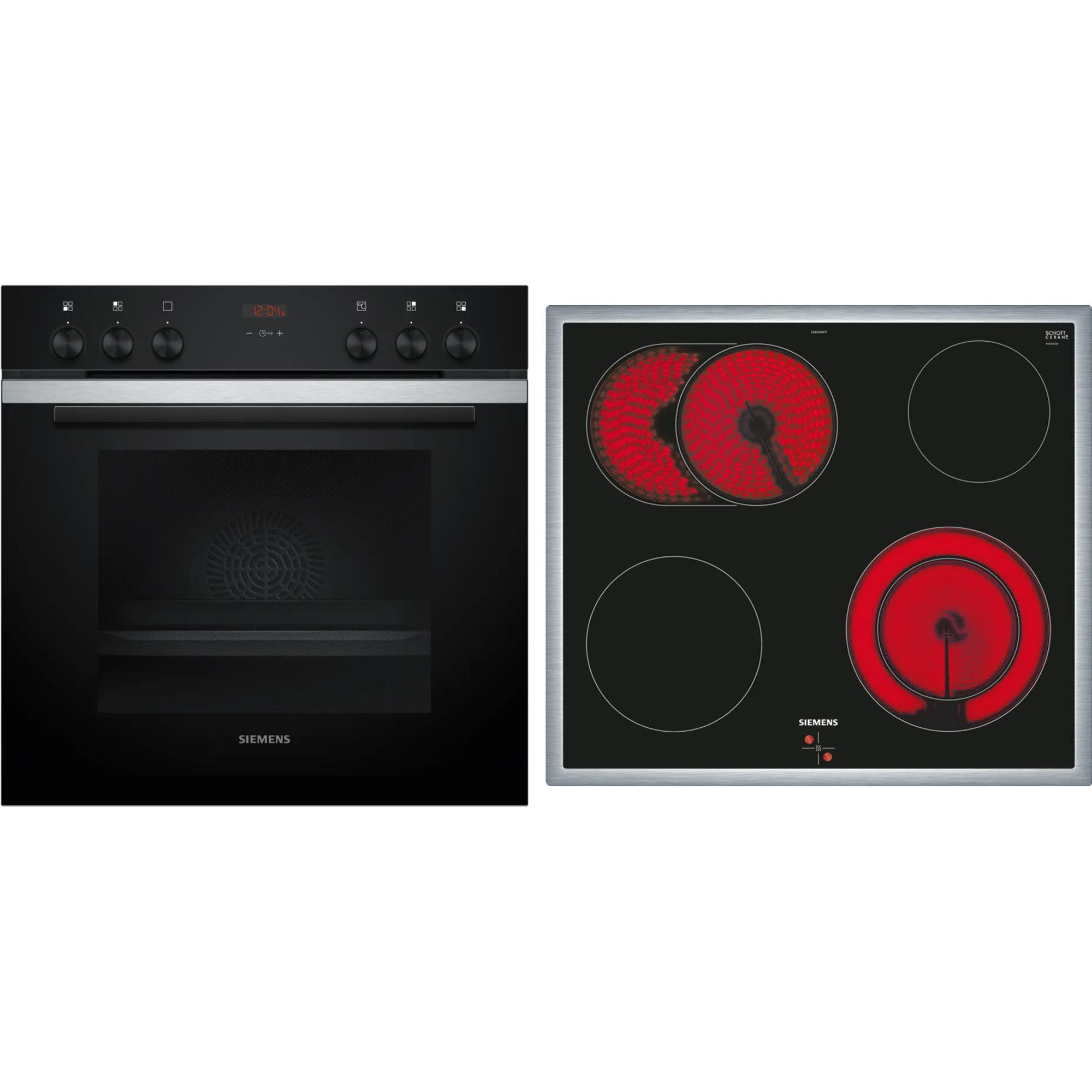 SIEMENS Backofen Siemens EQ211KA11, Herdset, mit 5