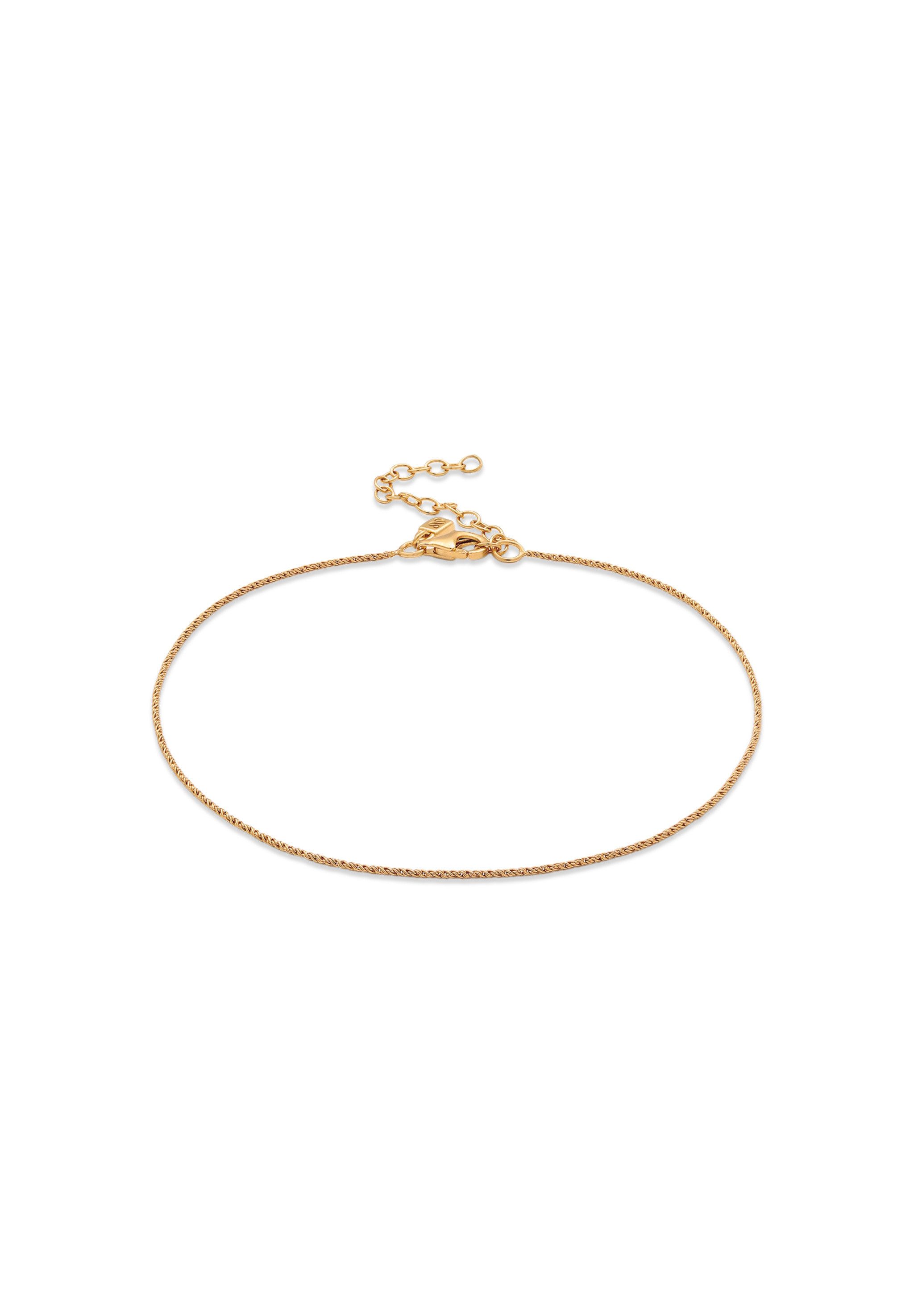 Fußkette Spiral Dainty Chain 925 Sterling Silber vergoldet