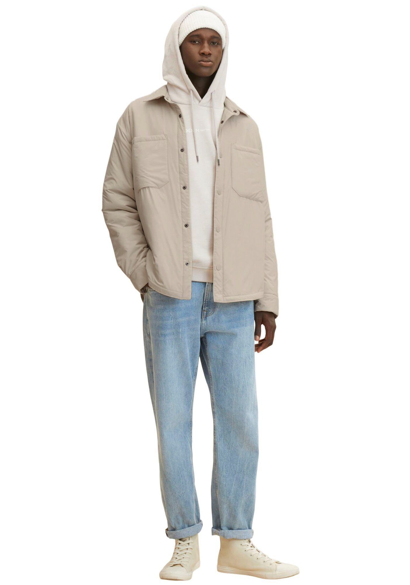 TOM TAILOR Denim Sweatshirt mit Kapuze und Logo-Print