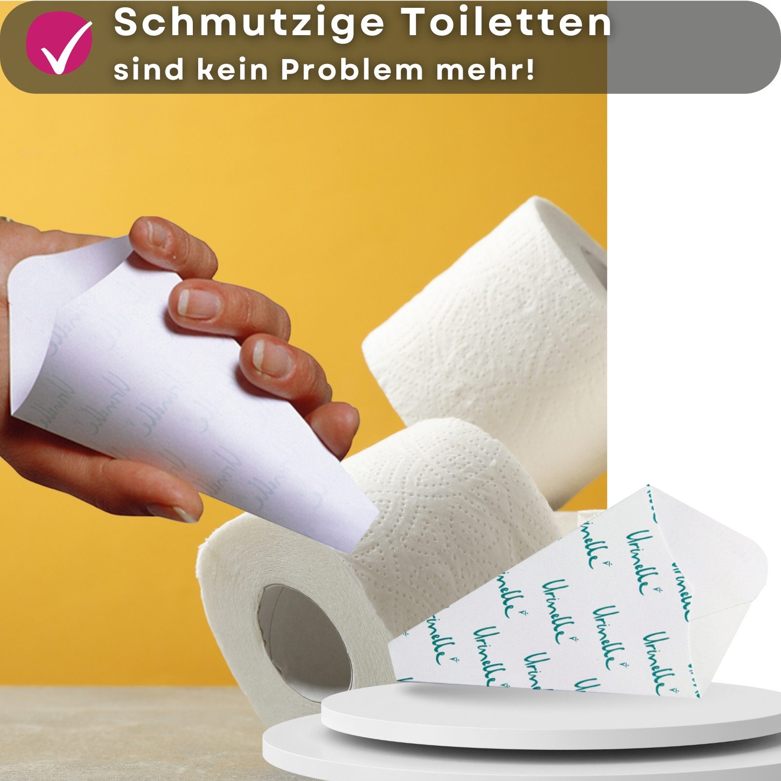 Lovelyness Urinal Urinelle Damen Einweg Urinal aus Papier 7 Stück, (7-tlg)