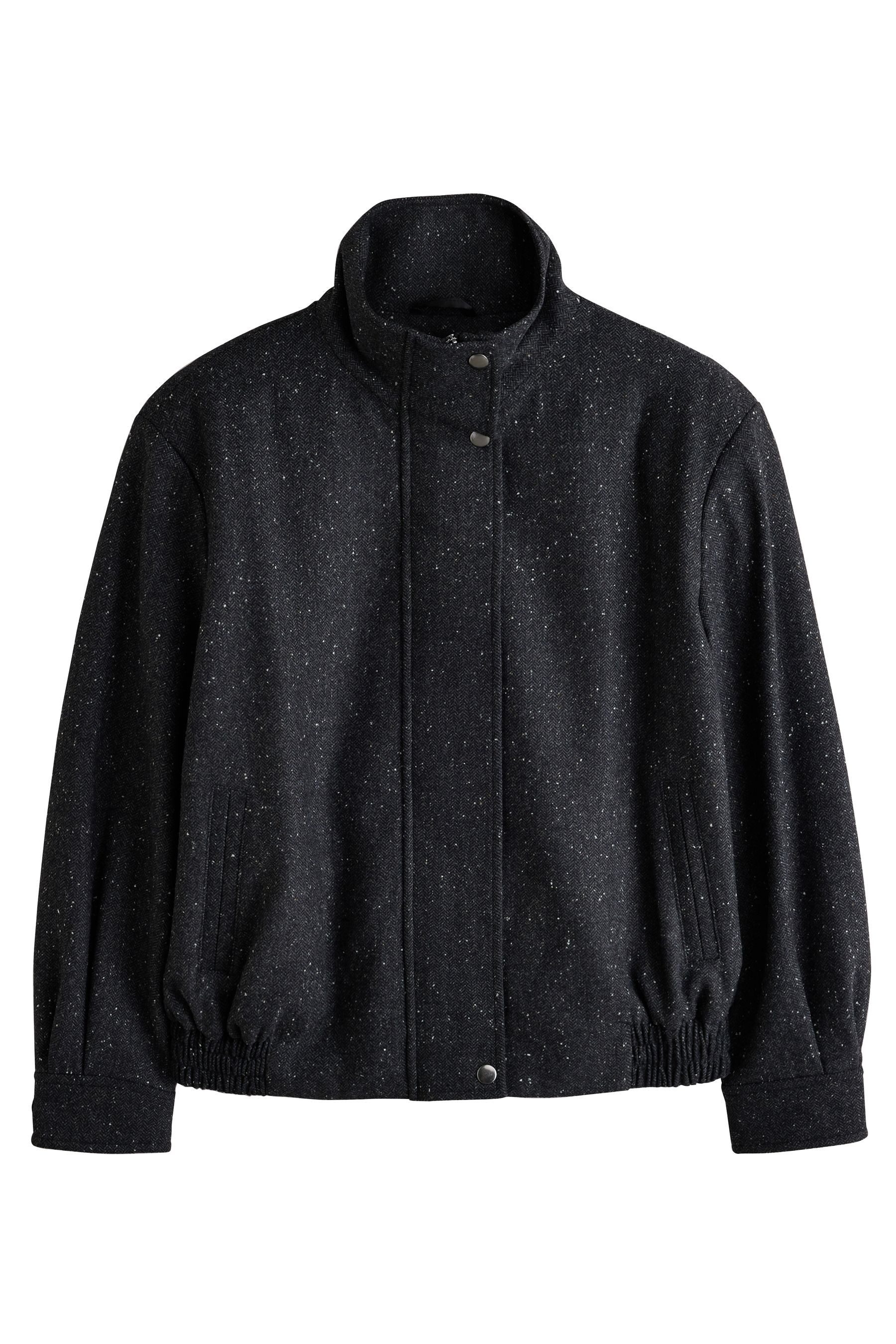 Next Jackenblazer N. Premium Jacke mit Trichterkragen, Kurzgröße (1-tlg)