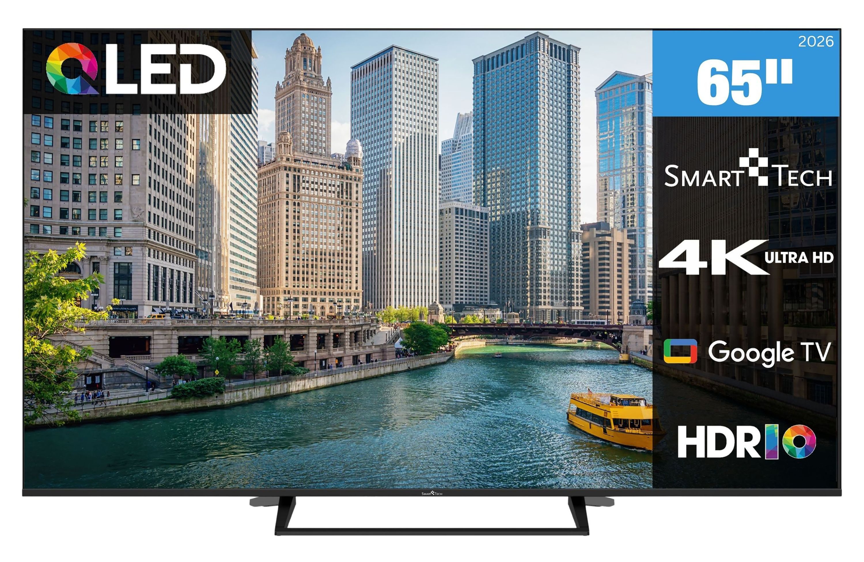 Smart Tech 65QG06K QLED-Fernseher (164 cm/65 Zoll, 4K Ultra HD, Google TV, Google Smart TV, HDR, Bluetooth, Triple-Tuner)