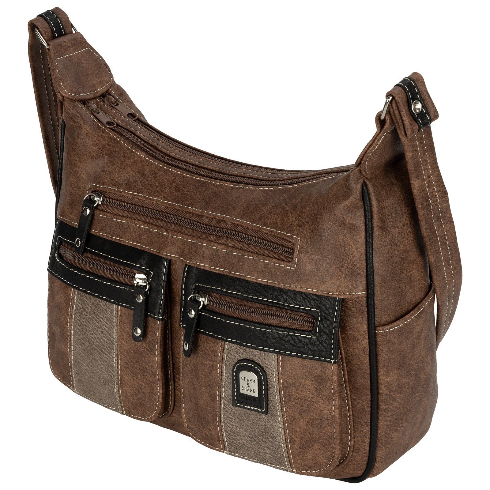EAAKIE Umhängetasche Damen Tasche Schultertasche Umhängetasche Leder Optik Handtasche, als Schultertasche, Umhängetasche tragbar