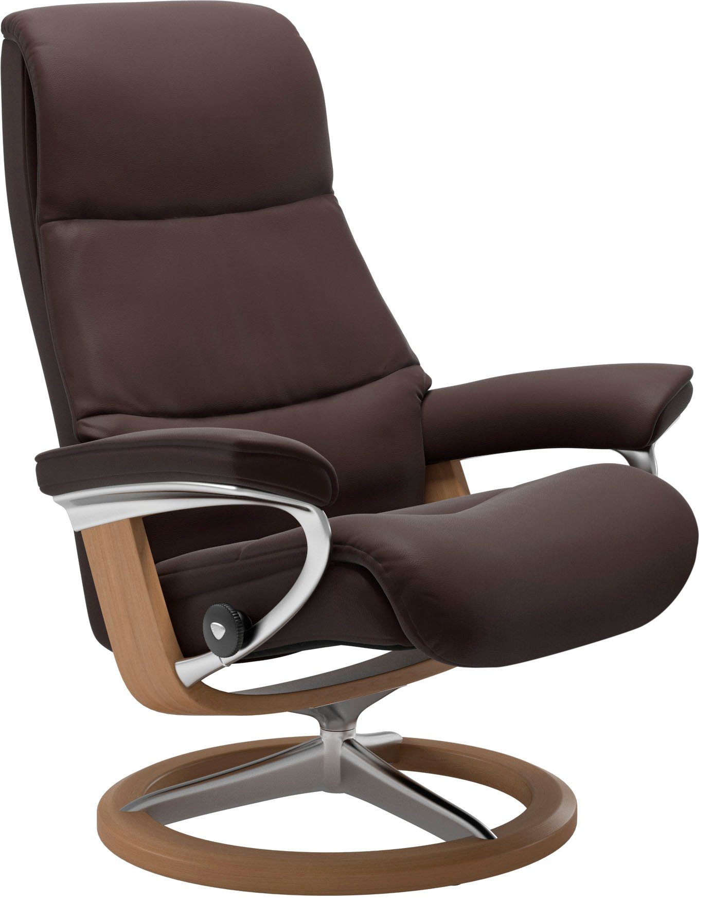 Relaxsessel View Hocker), Base, mit Signature Relaxsessel Größe (Set, Eiche mit Stressless® S,Gestell