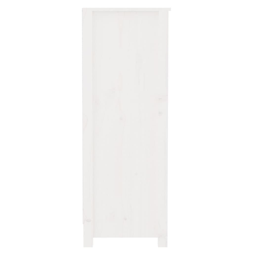 Massivholz Bücherregal cm Weiß furnicato Kiefer 80x35x97