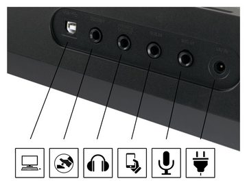 Classic Cantabile Home Keyboard LK-290 61 Leuchttasten-Keyboard mit Anschlagdynamik, 580 Sounds, umfangreiche Lernfunktion & Aufnahmefunktion