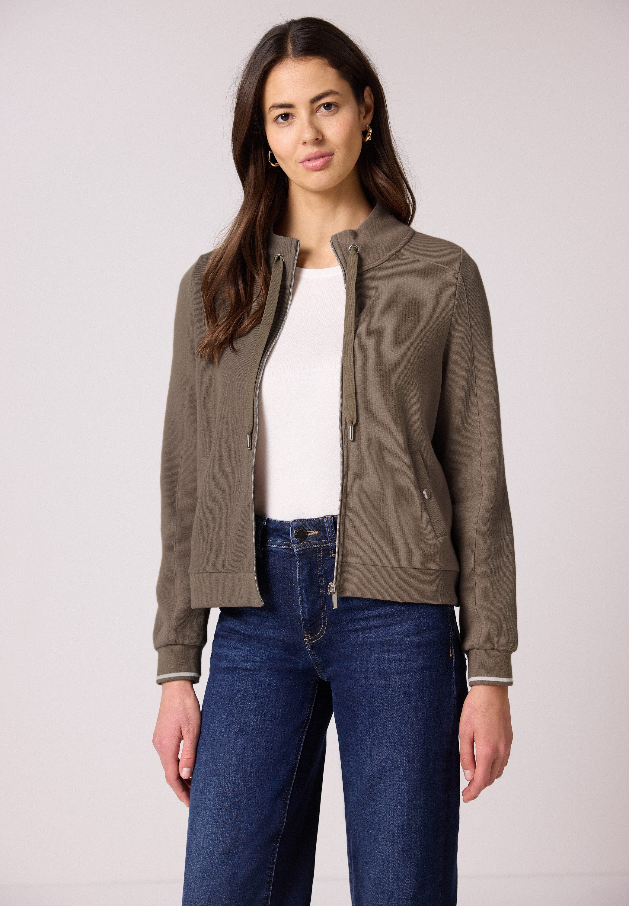 STREET ONE Cardigan mit College-Style Details