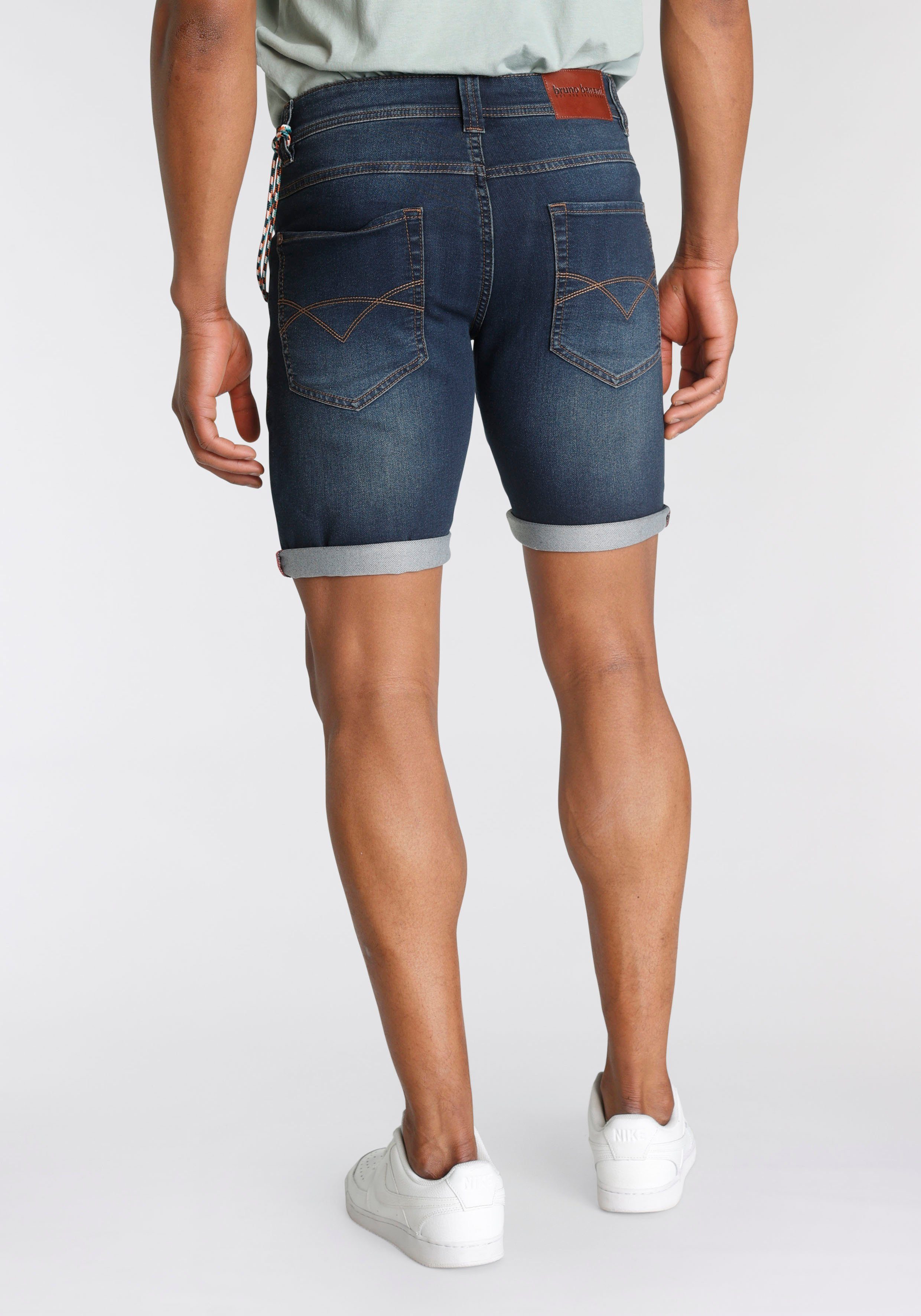 Bruno Banani Jeansshorts (Set, 2-tlg., mit Band) bequemer Sitz, gerade Bein günstig online kaufen