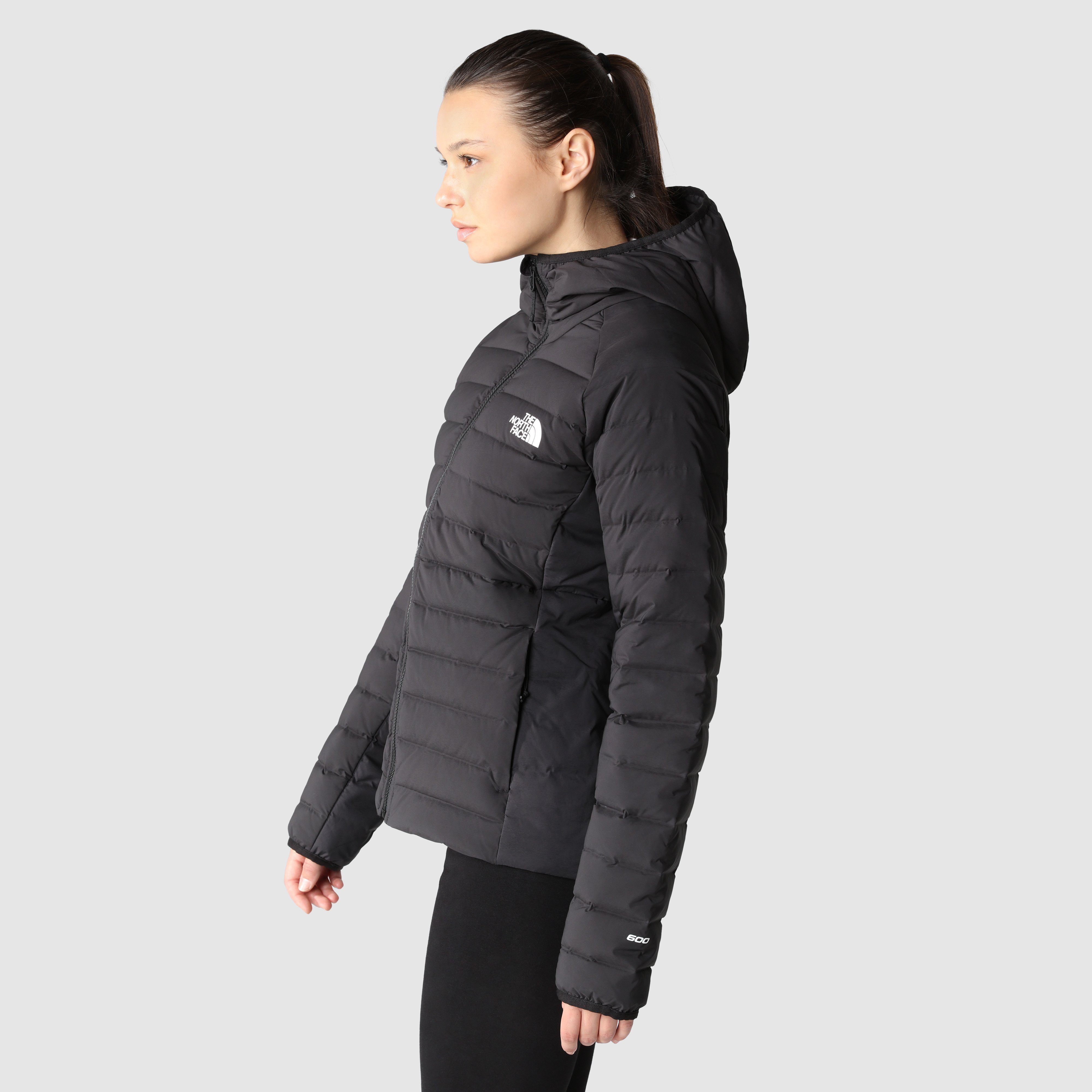 The North Face W STRETCH mit HOODIE BELLEVIEW DOWN Logodruck Daunenjacke